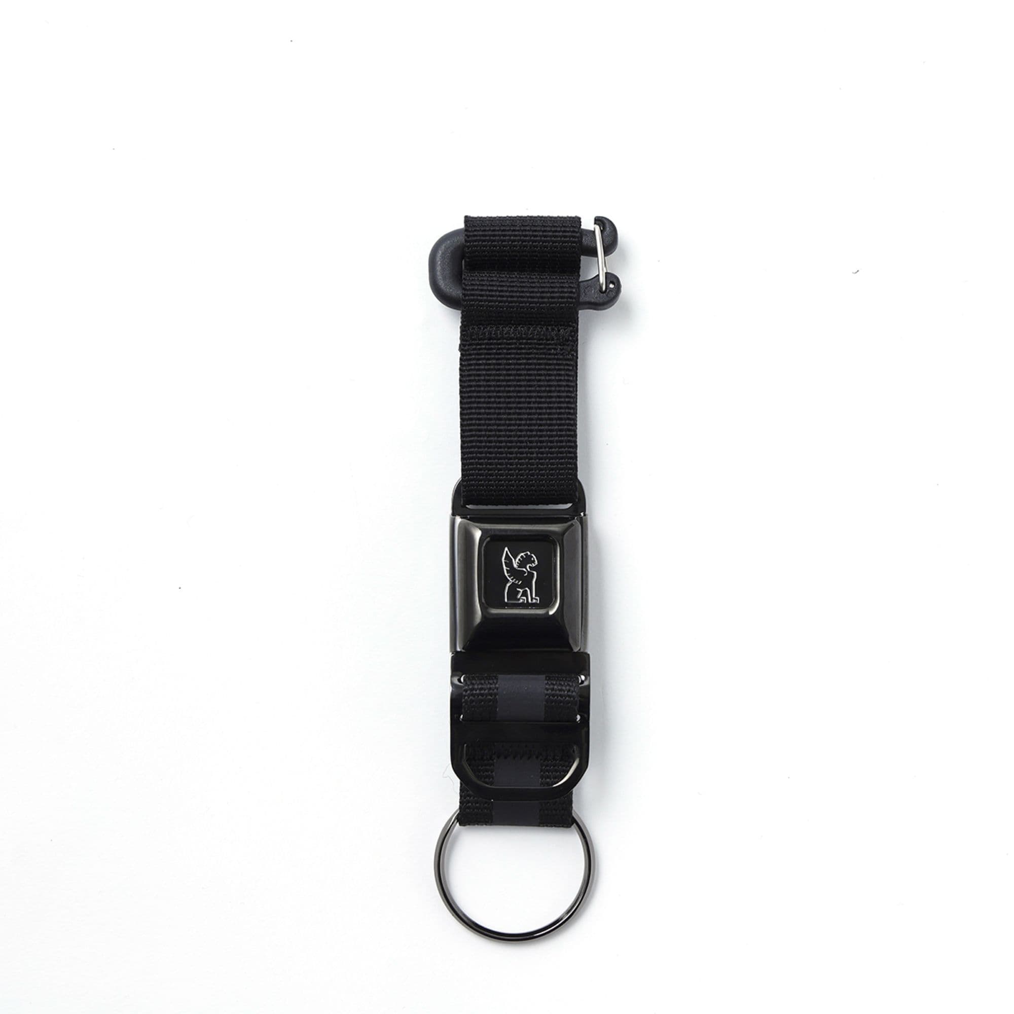 Mini Buckle Keychain in Black Chrome #color_black chrome