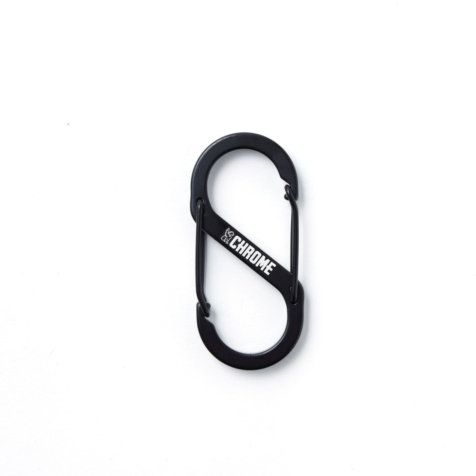 Black S-hook carabiner with Chrome Industries branding #color_black
