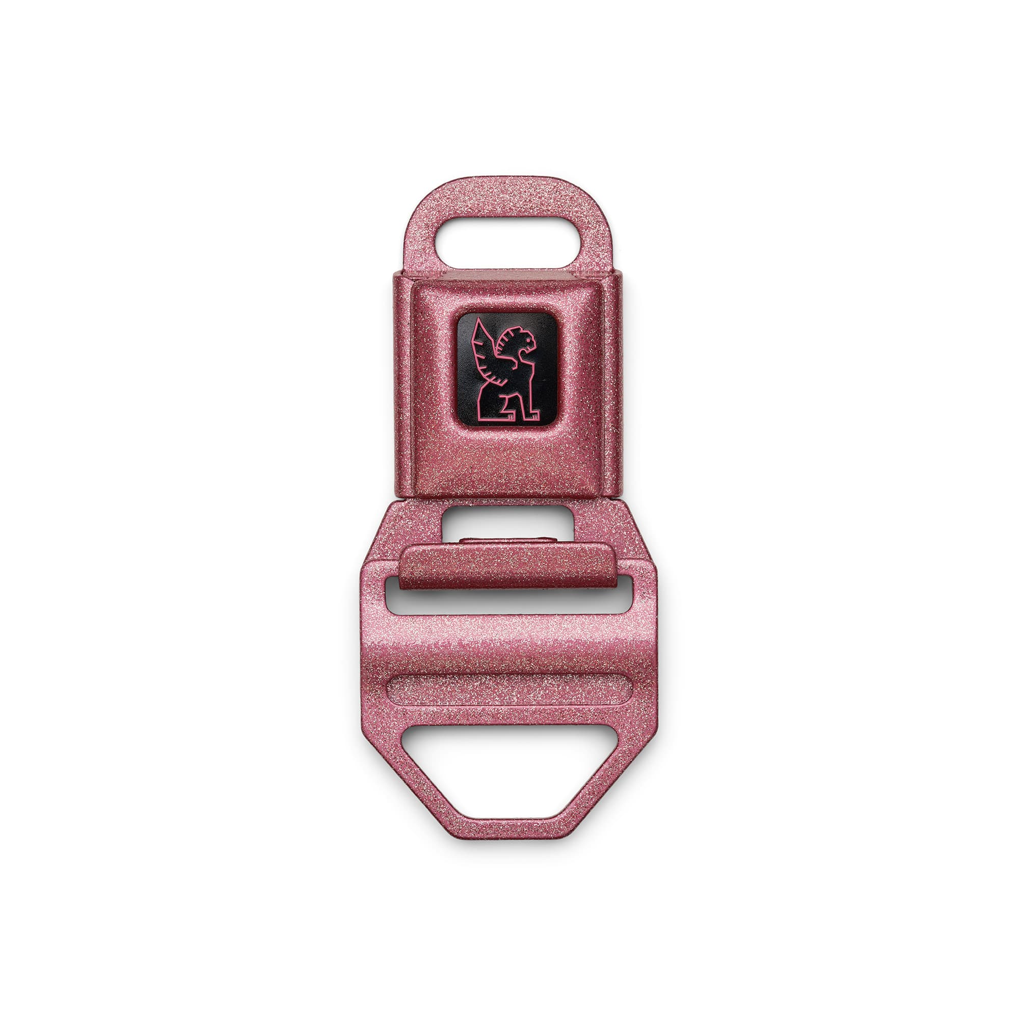 Large Seatbelt Buckle in Pink Glitter #color_pink glitter