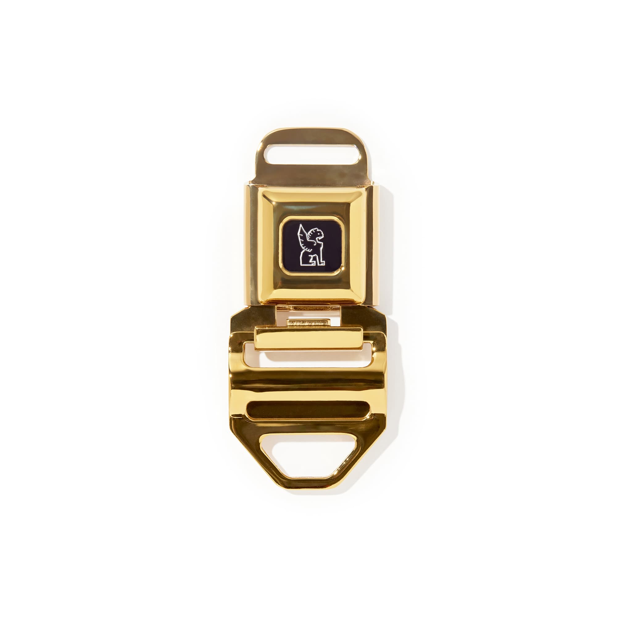Iconic Chrome MD size seatbelt buckle in gold #color_gold