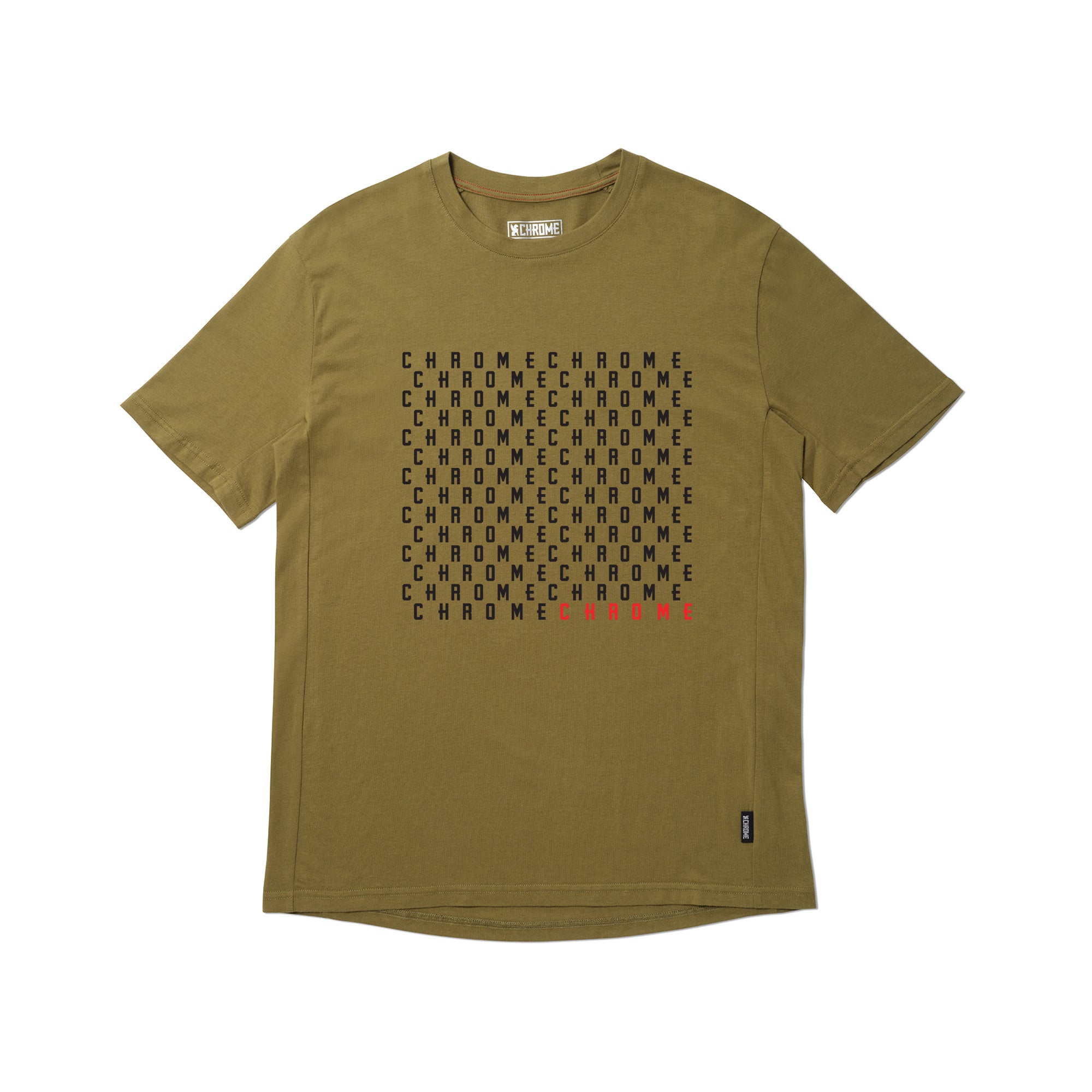 Chrome word play logo tee short sleeve in green #color_olive branch