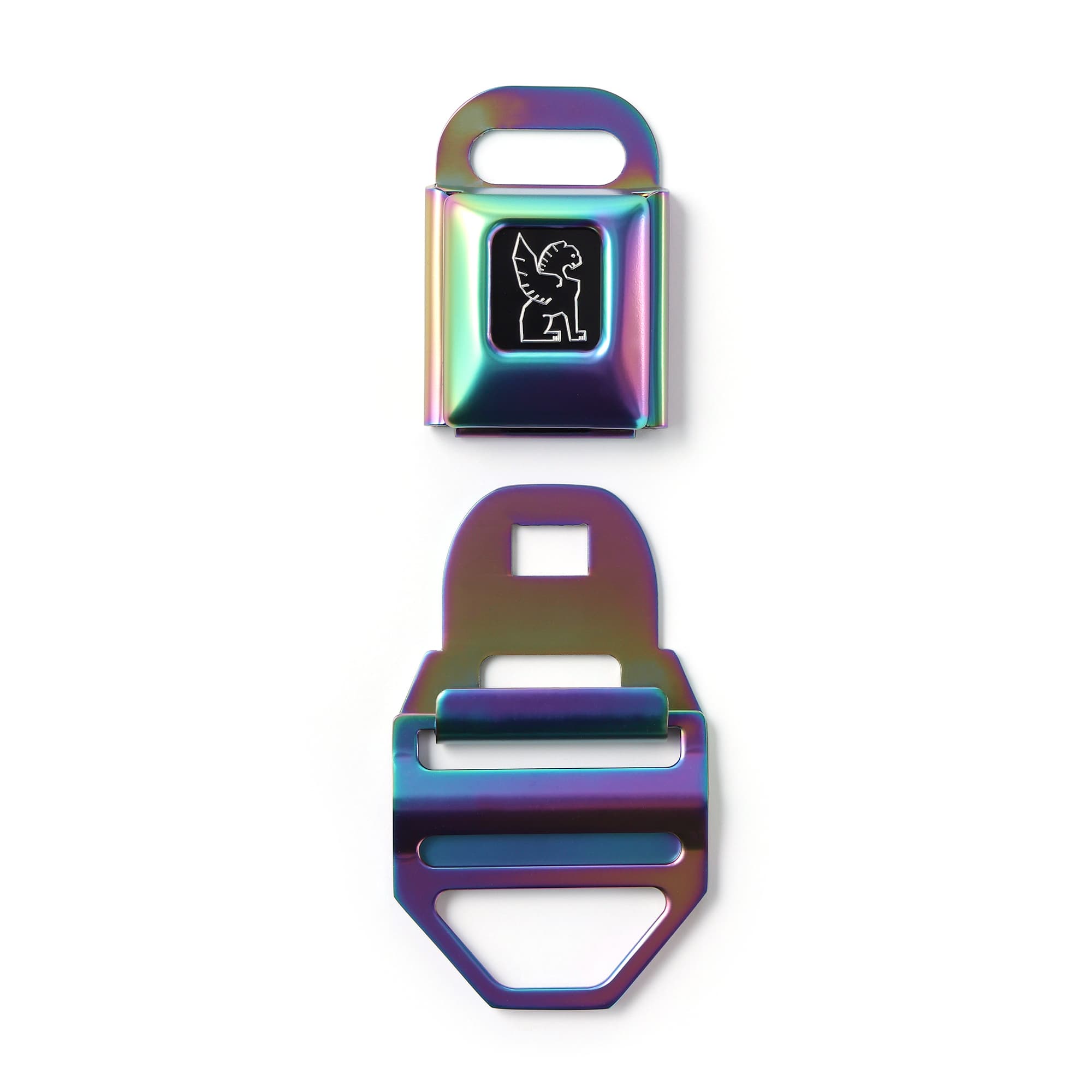 Open seatbelt buckle LG in Rainbow Matte #color_rainbow matte