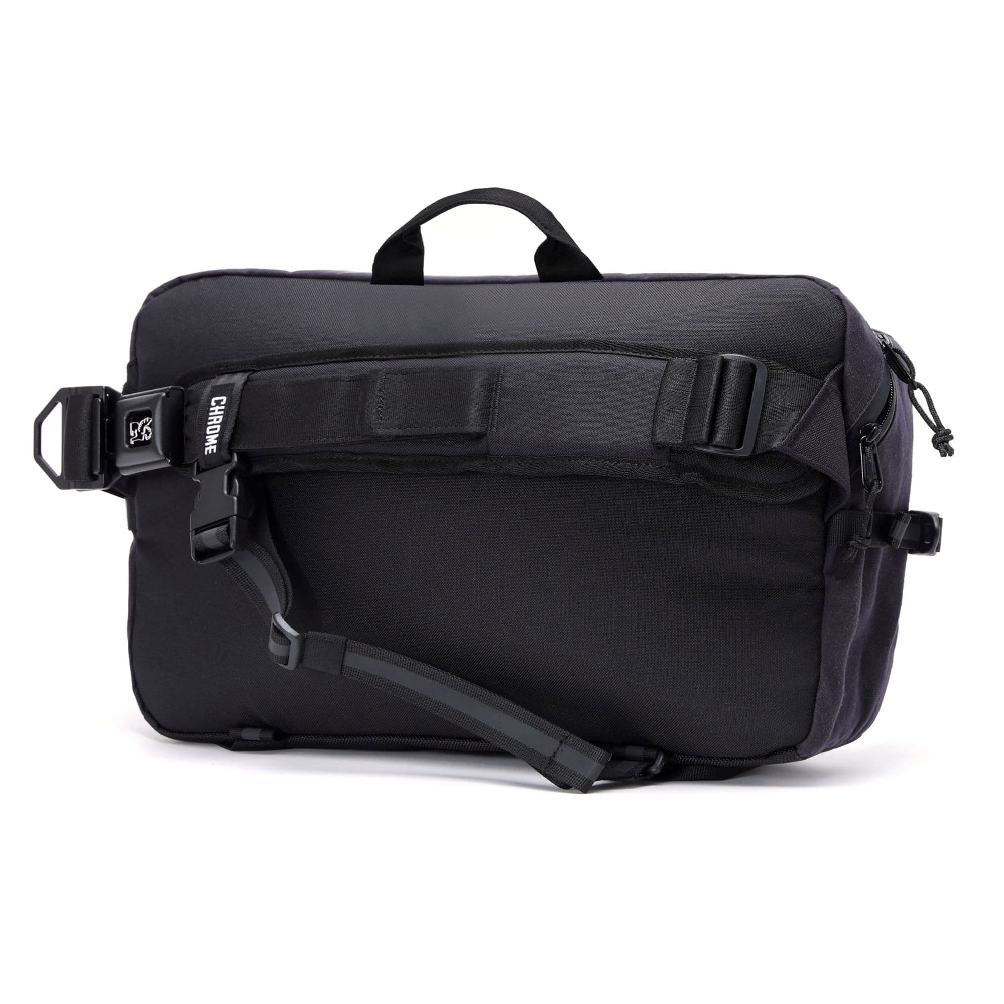 The back of the Kadet Max in Black Canvas Leather #color_black canvas leather