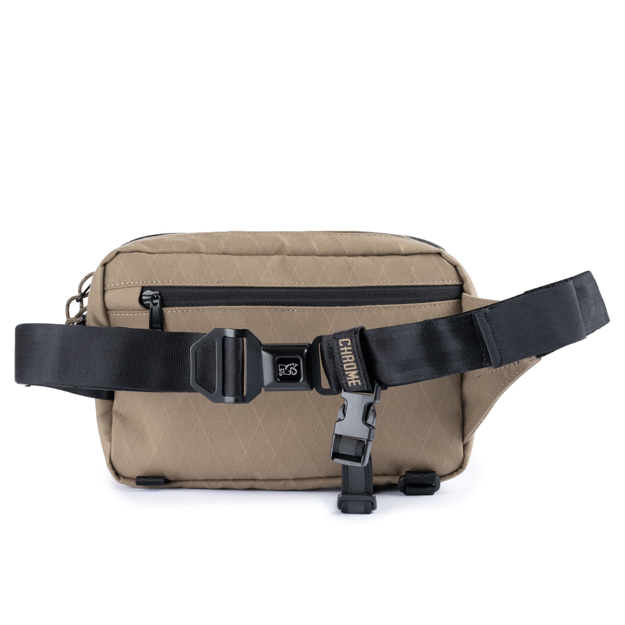 The back of the updated Barrage 5L Sling in brown #color_coyote x