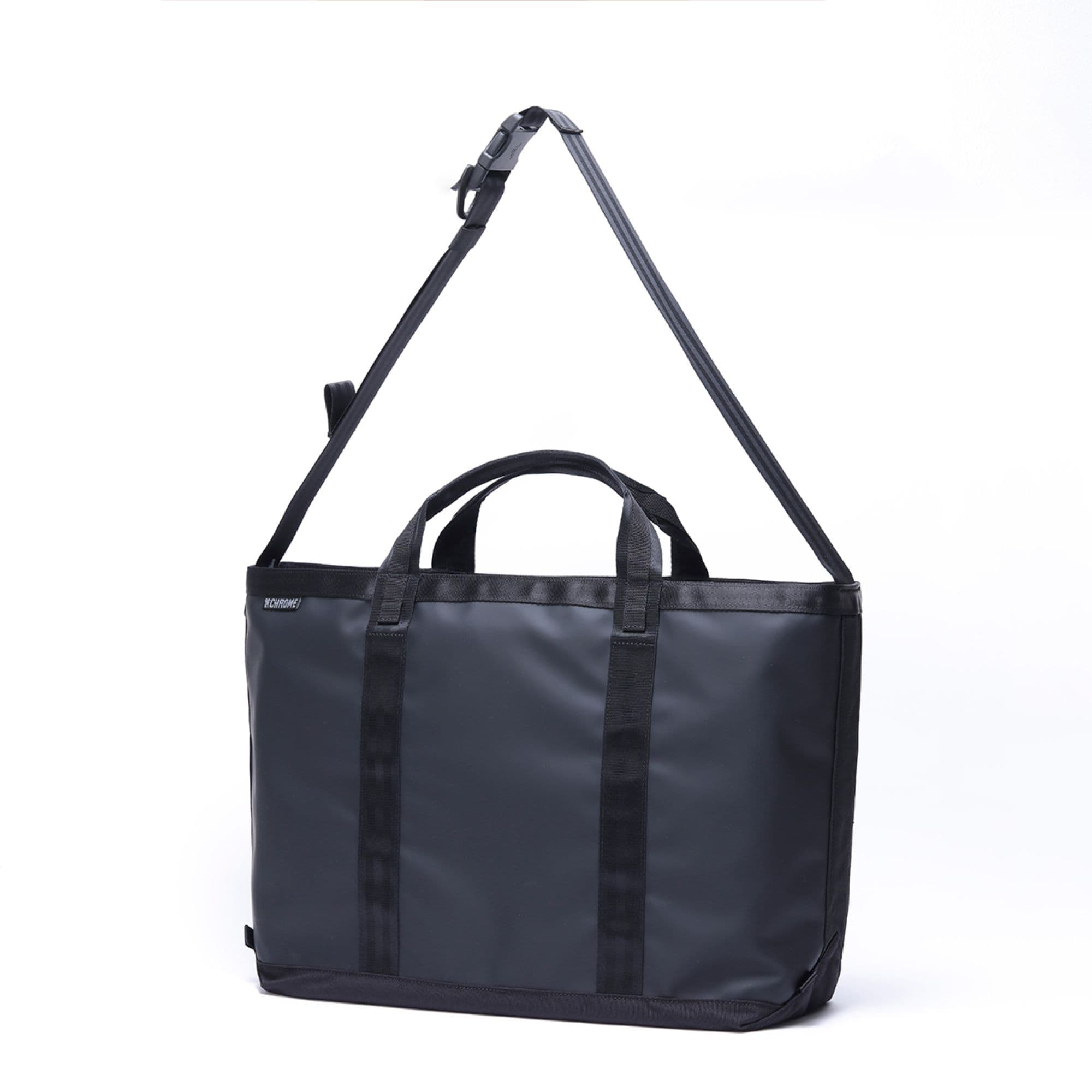 The back side of the Grocery Tote 28L in Matte Black #color_matte black