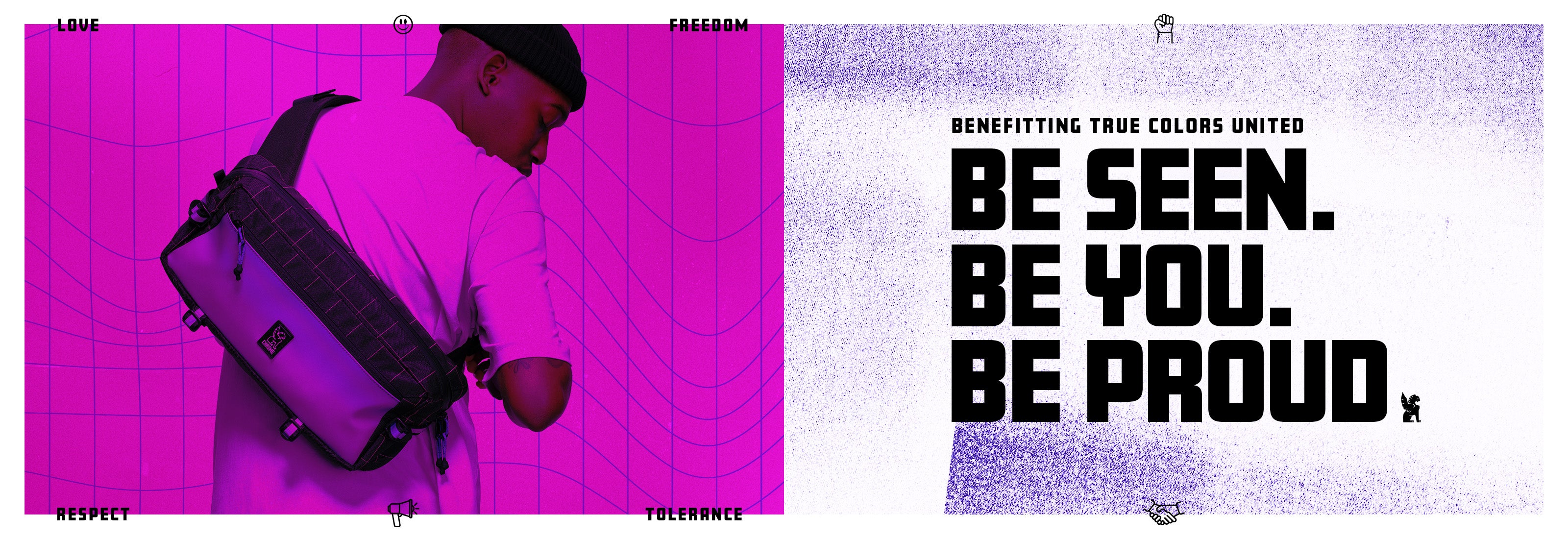 Person wearing a pride collection kadet