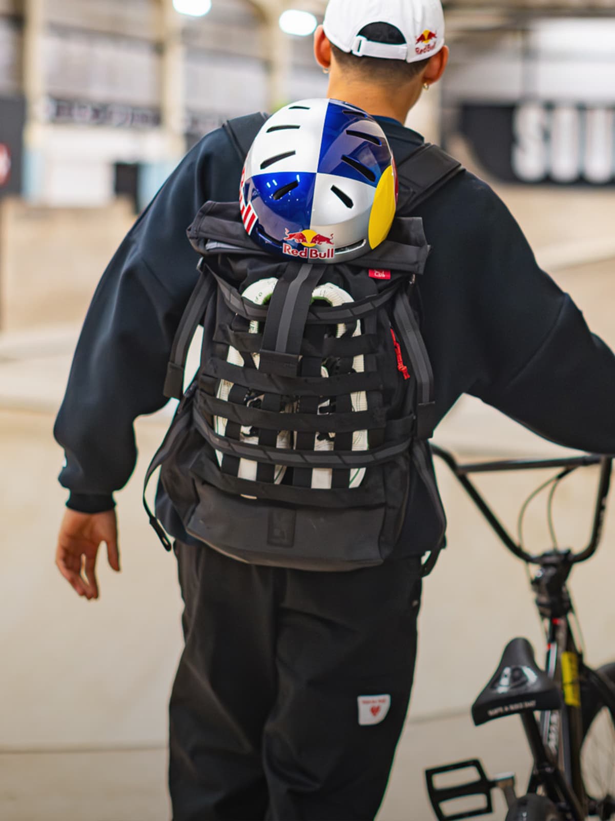 The 22L Barrage on Rim Nakamura next to his bike