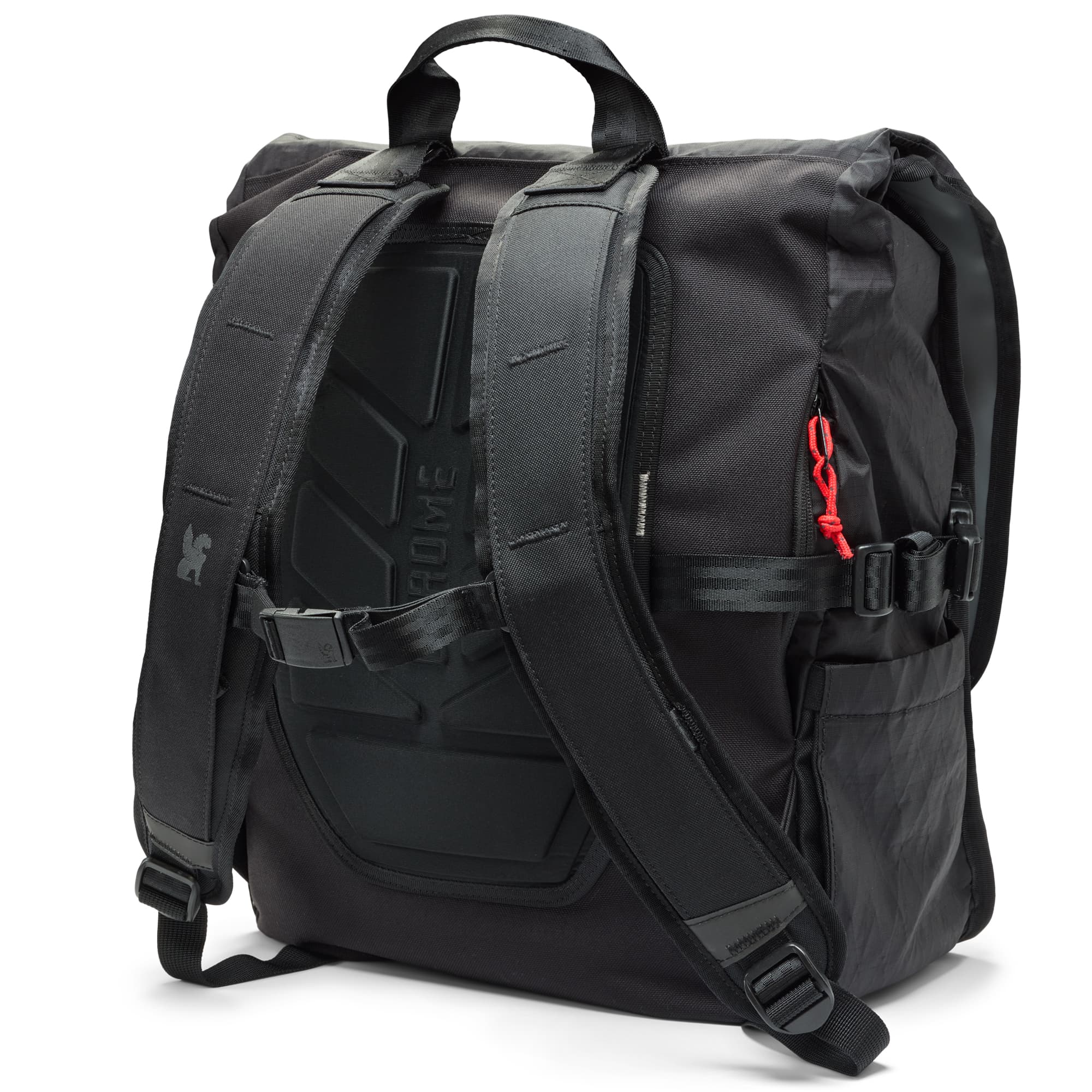 Back of the Warsaw 30L pack in reflective black #color_black xrf
