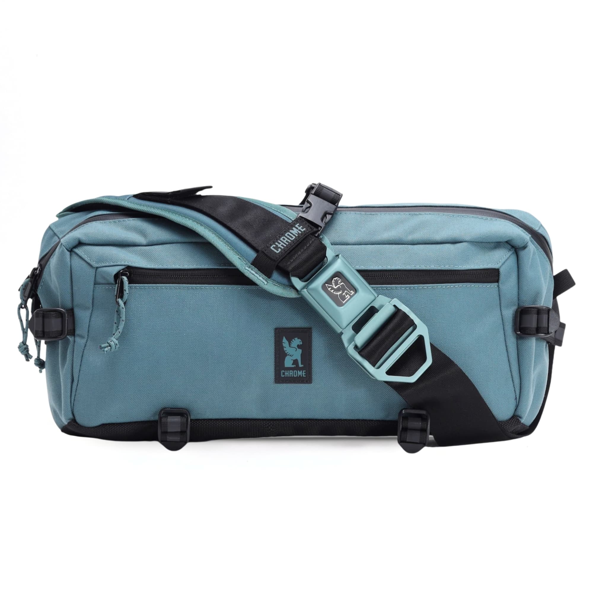 The full front of the Kadet Sling in Steel Blue #color_steel blue