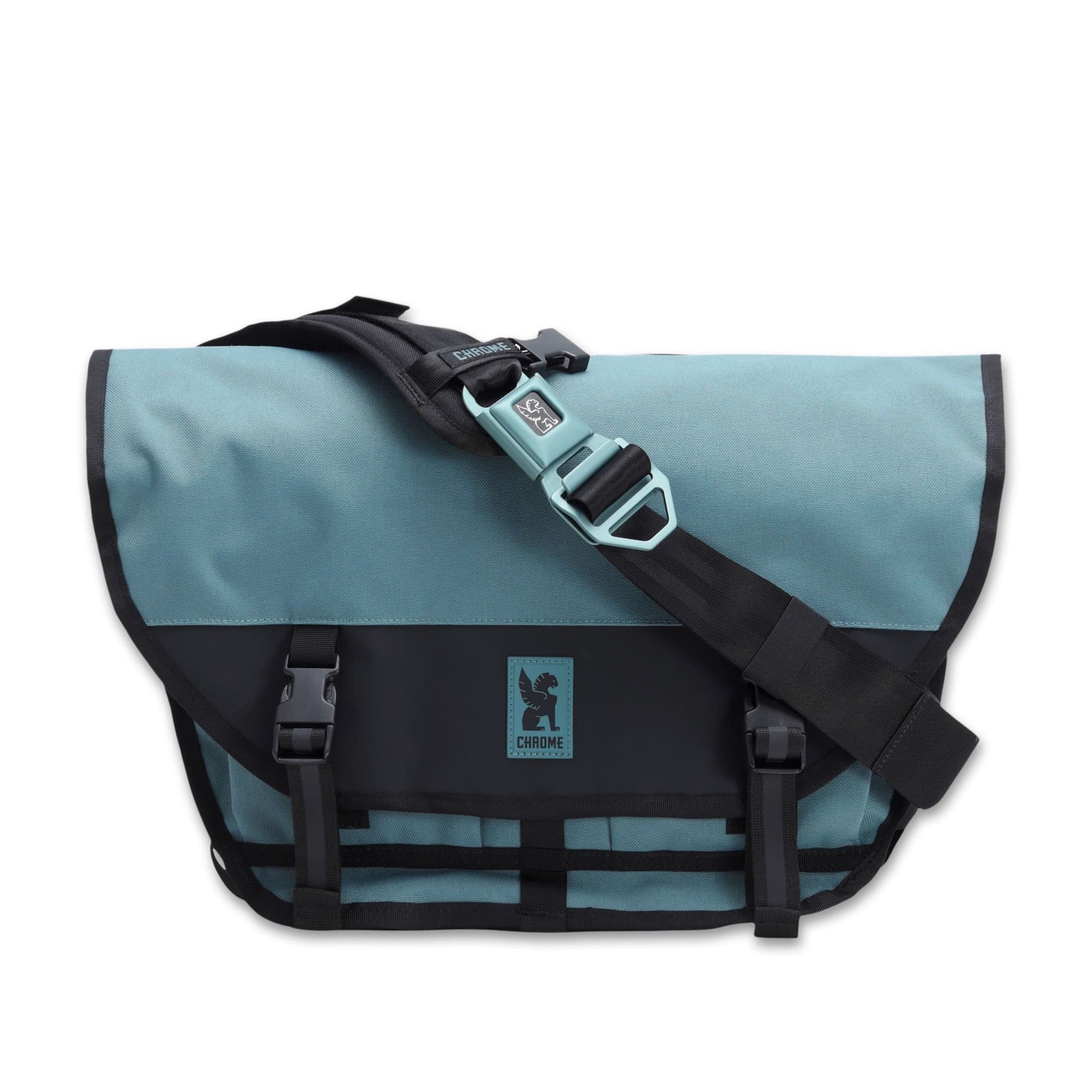 The full front of the Citizen Messenger 15L in Steel Blue #color_steel blue