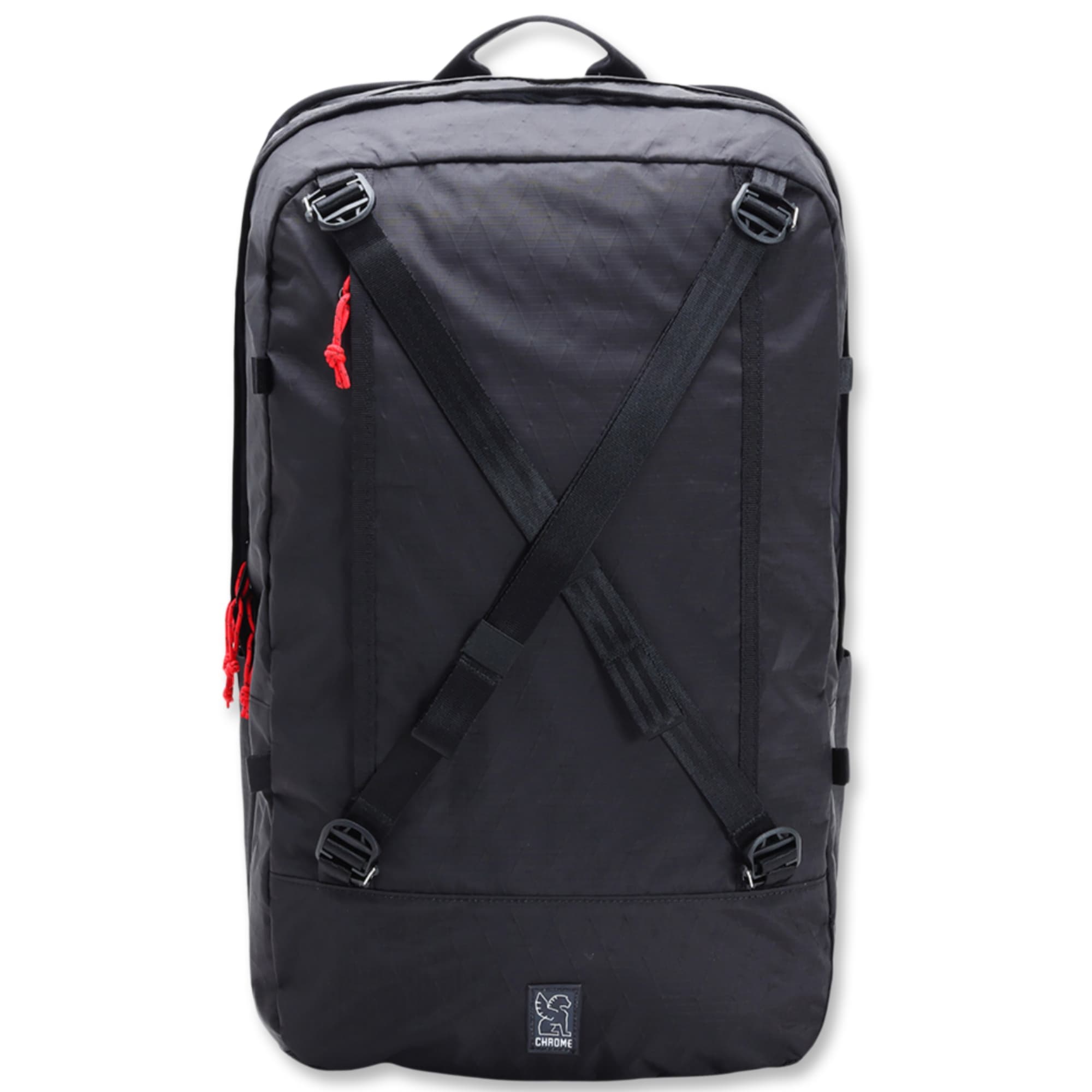 The front of the Cohesive backpack in Black X ripstop fabric #color_black x