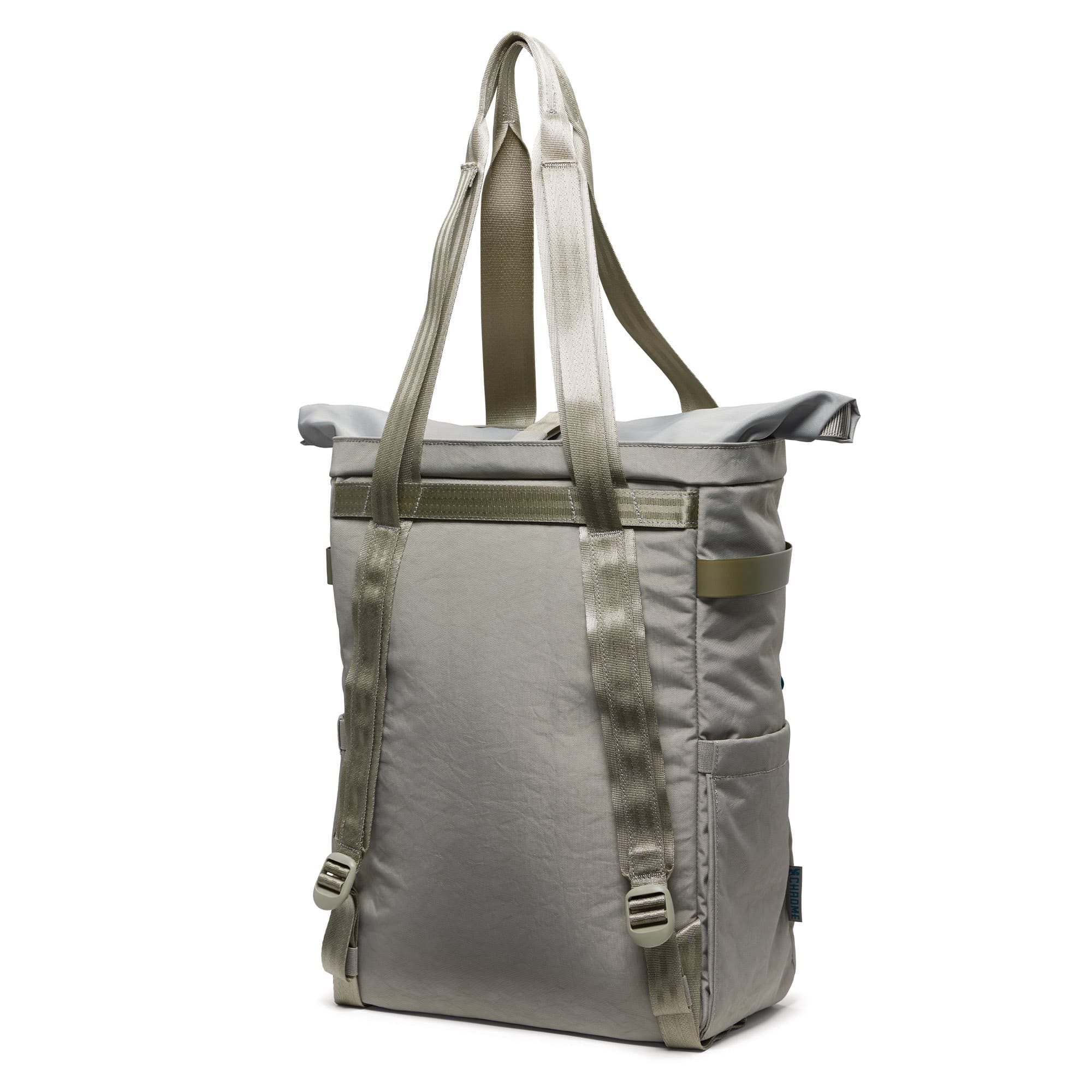 Valencia tote in sage back view with straps up #color_sage