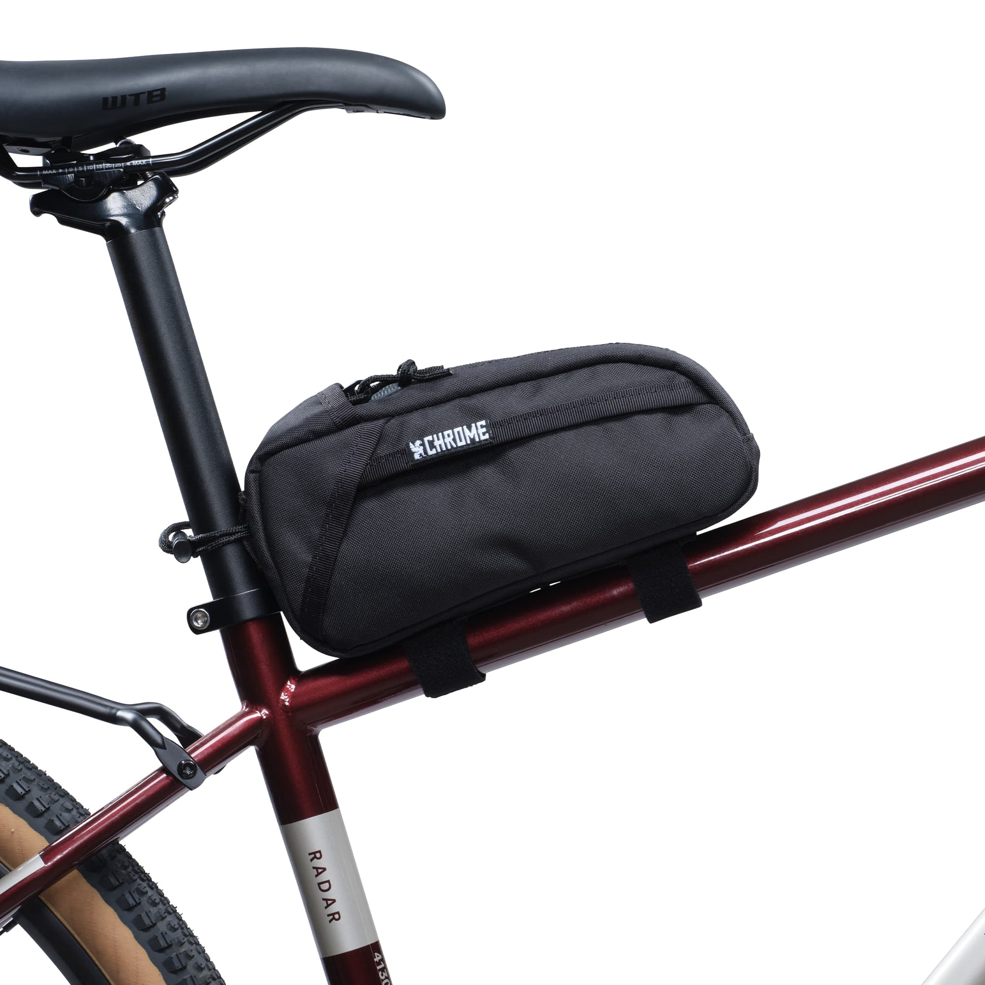 Holman top tube bag on a bike