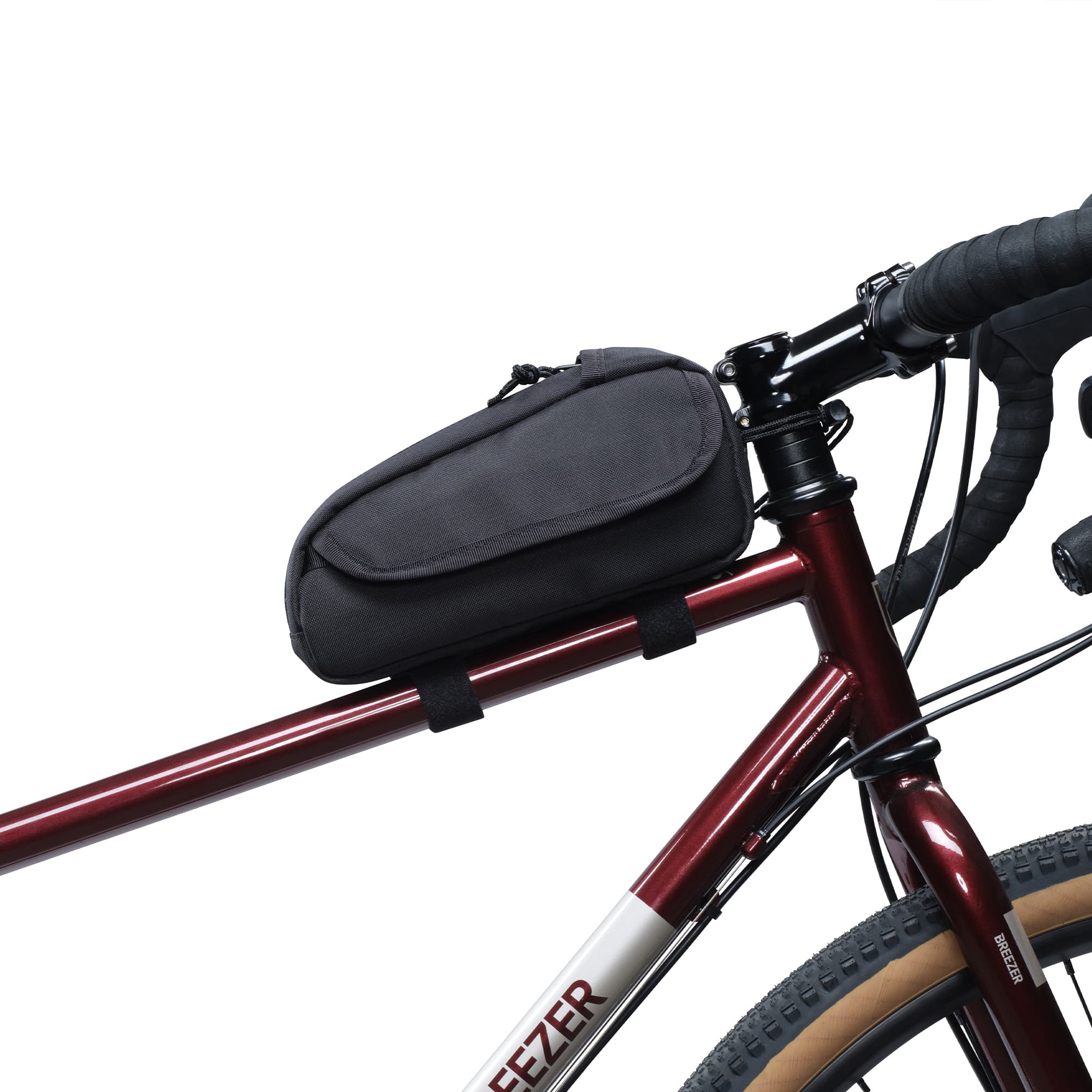 Holman top tube bag on a bike side view