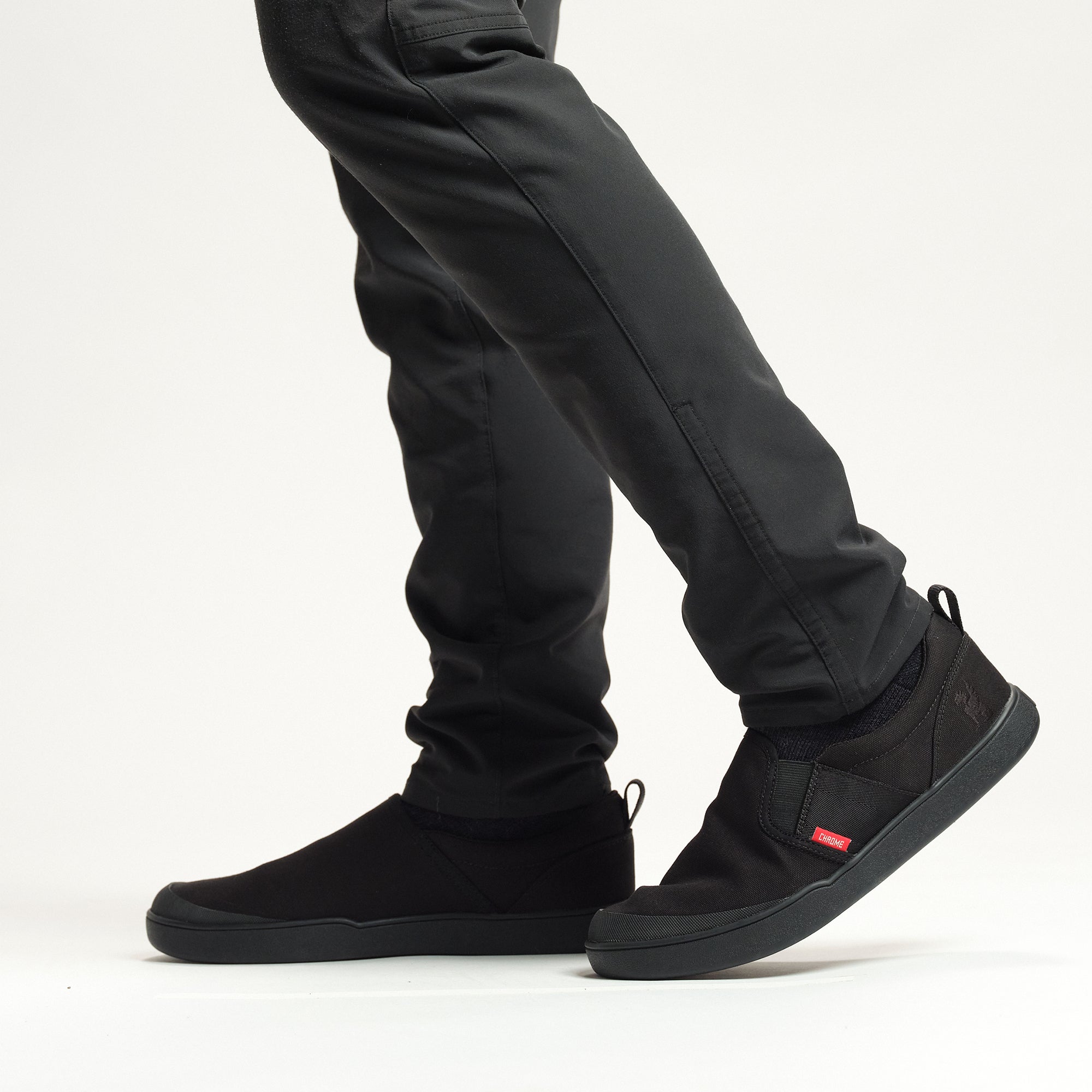 Boyer slip on in black on a person #color_black