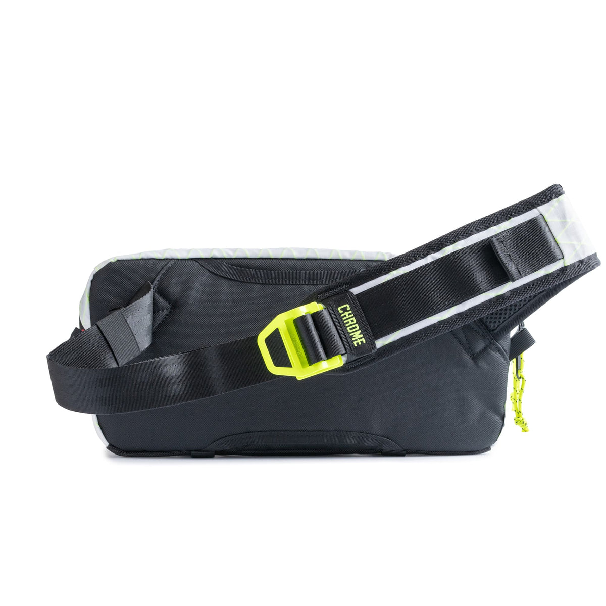 The back of the new color Mini Kadet Sling in White Yellow Neon X #color_White / Neon Yellow X