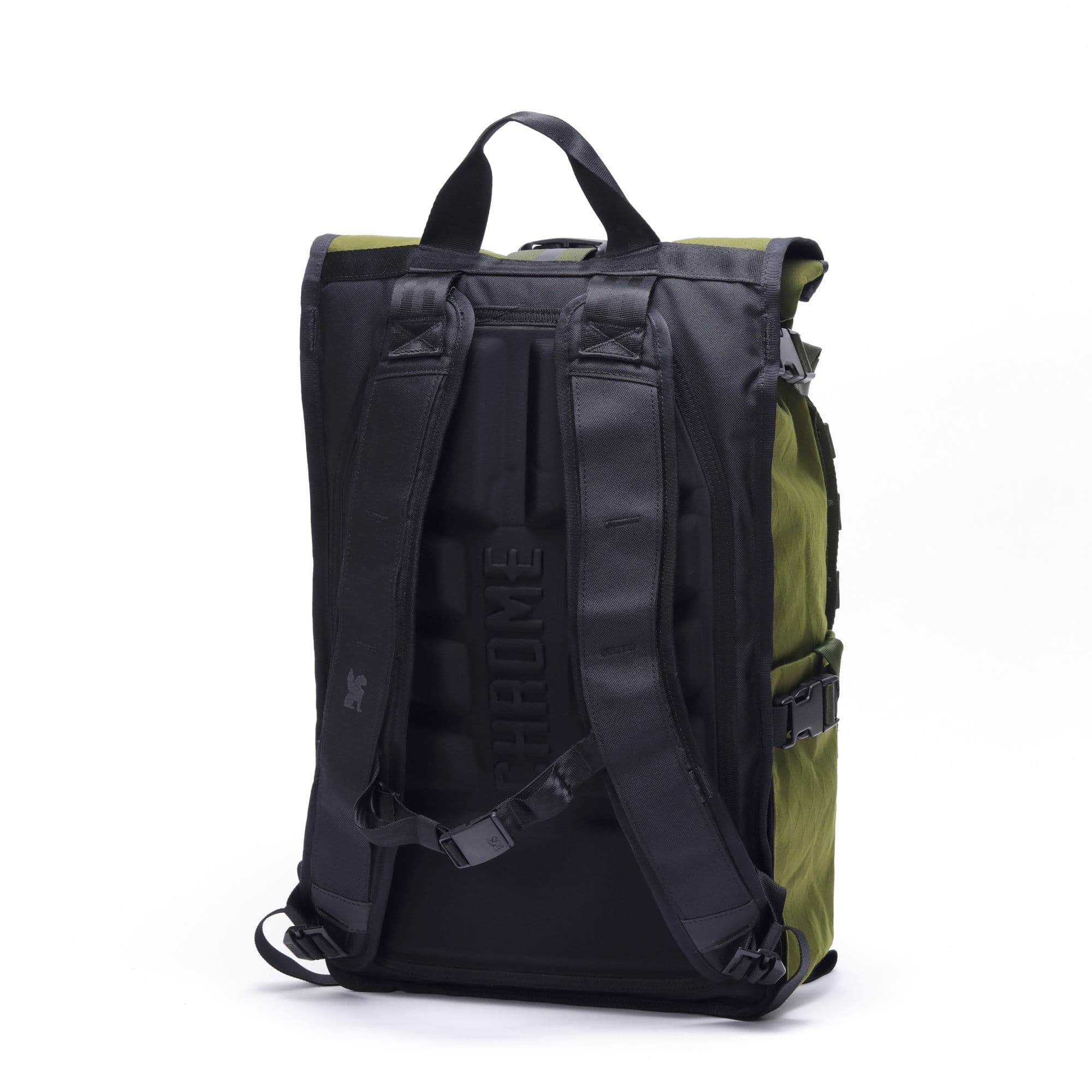 The back of the Barrage 22L in green #color_moss x