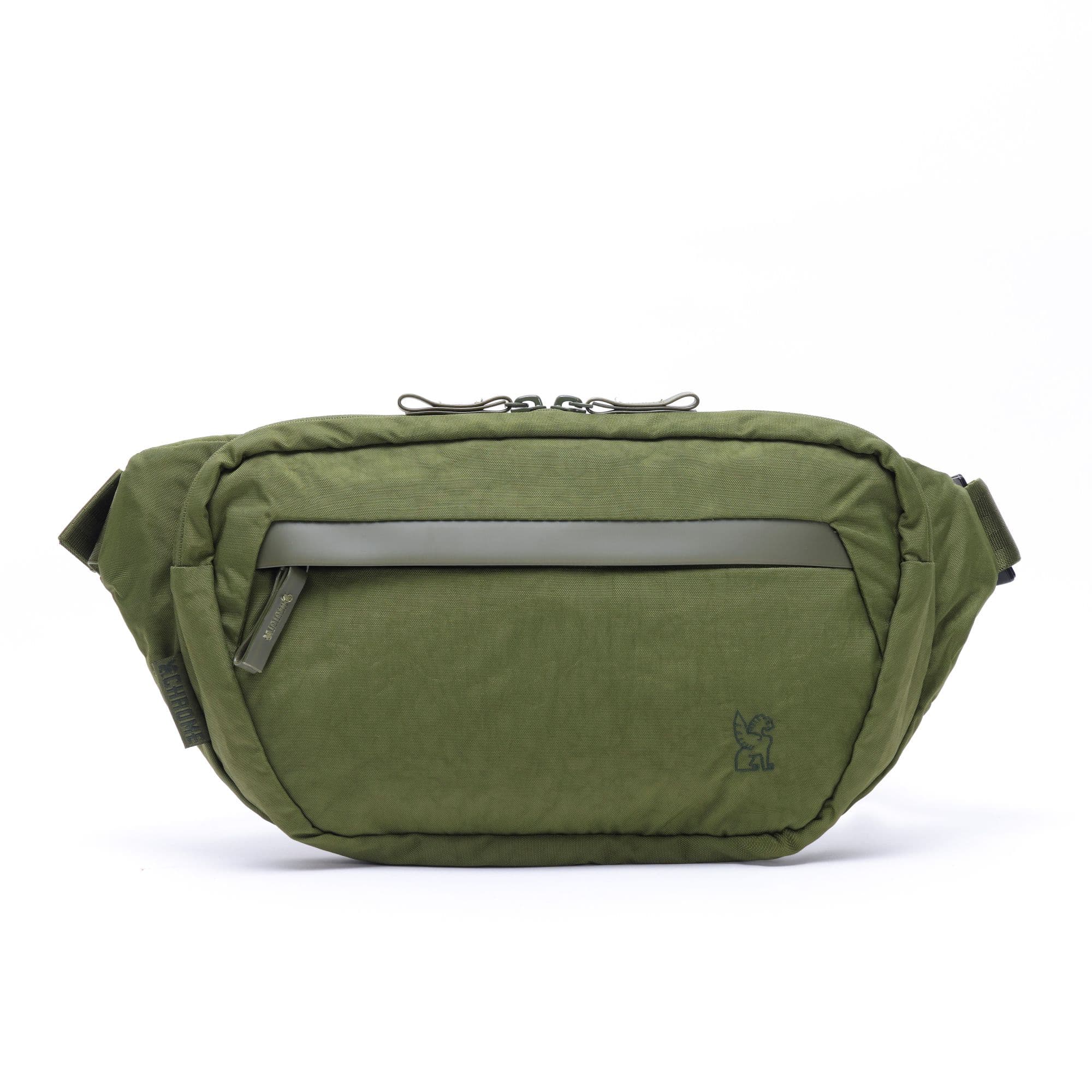 The full on front of the Sabin 6L Sling in green #color_moss
