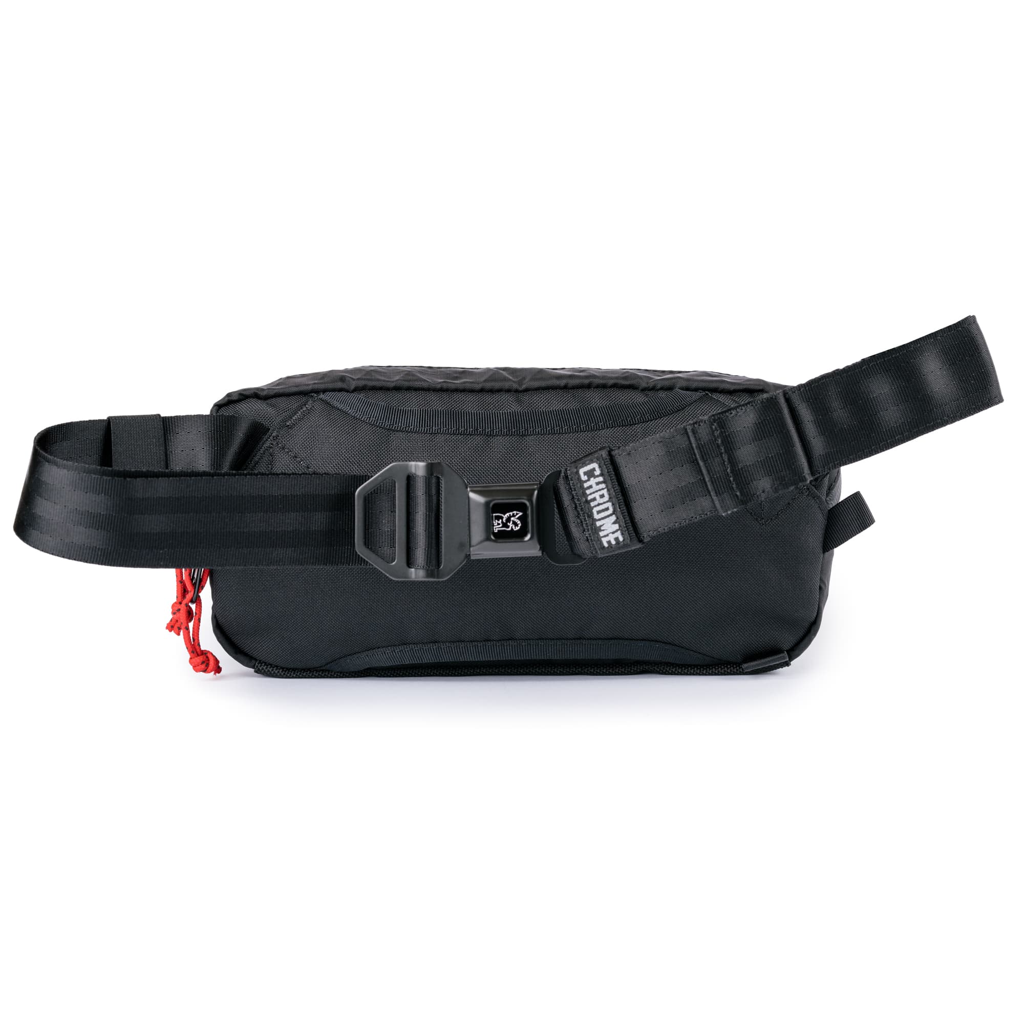 The back of the new Micro Kadet 3L crossbody in Black Reflective #color_black reflective