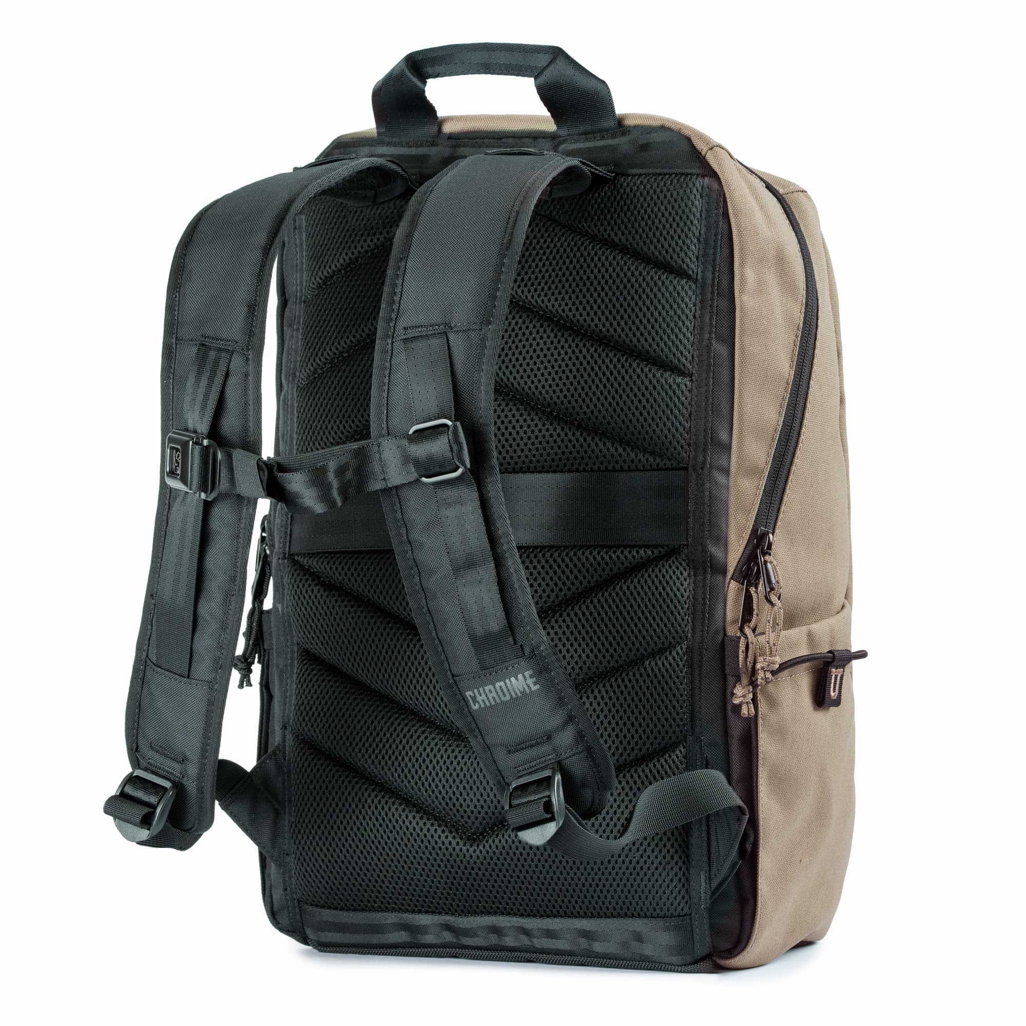 The back of the new Recruit 22L Backpack in Coyote brown #color_coyote