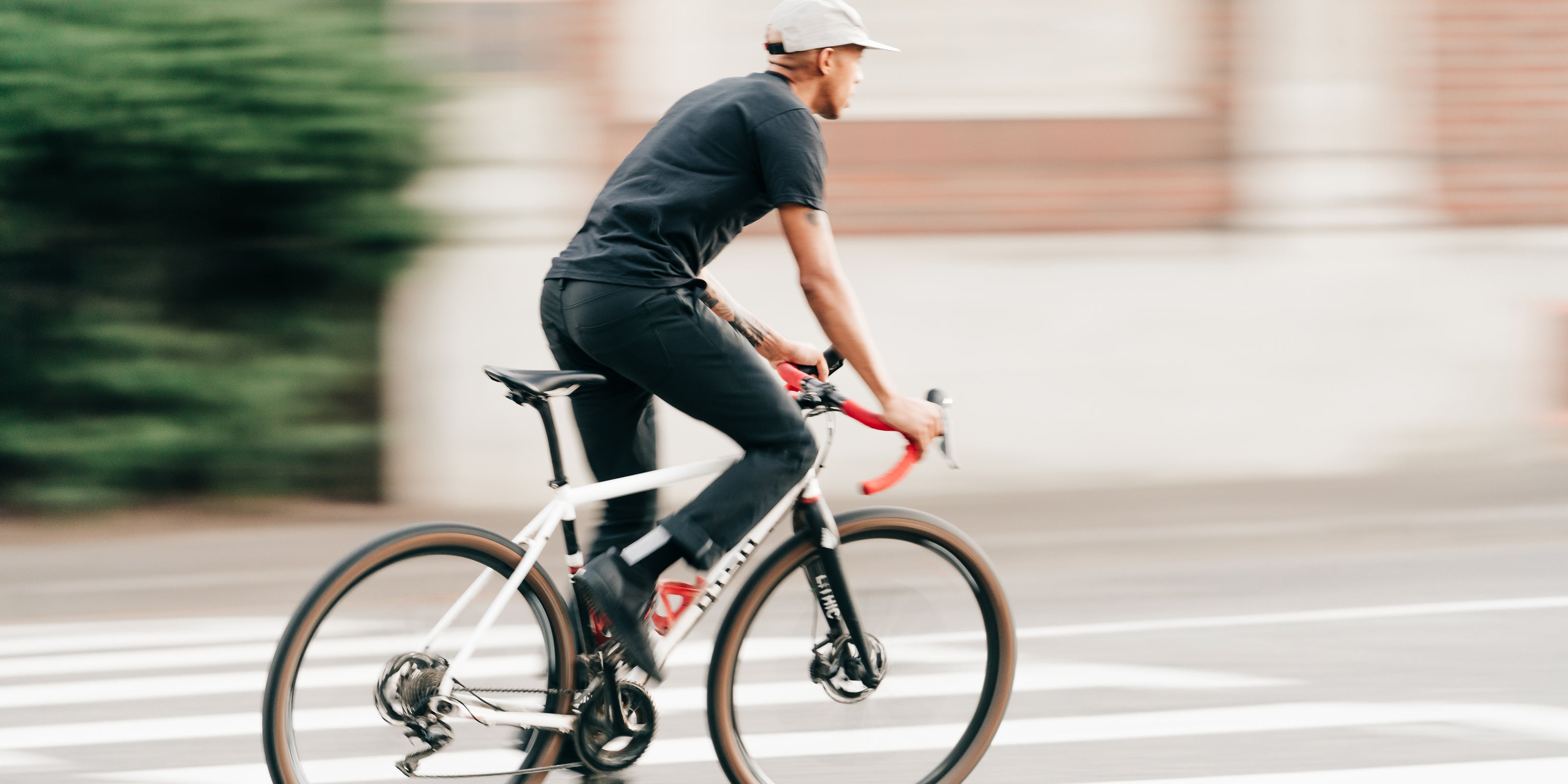 Brannan Pant on a guy riding a bike desktop size