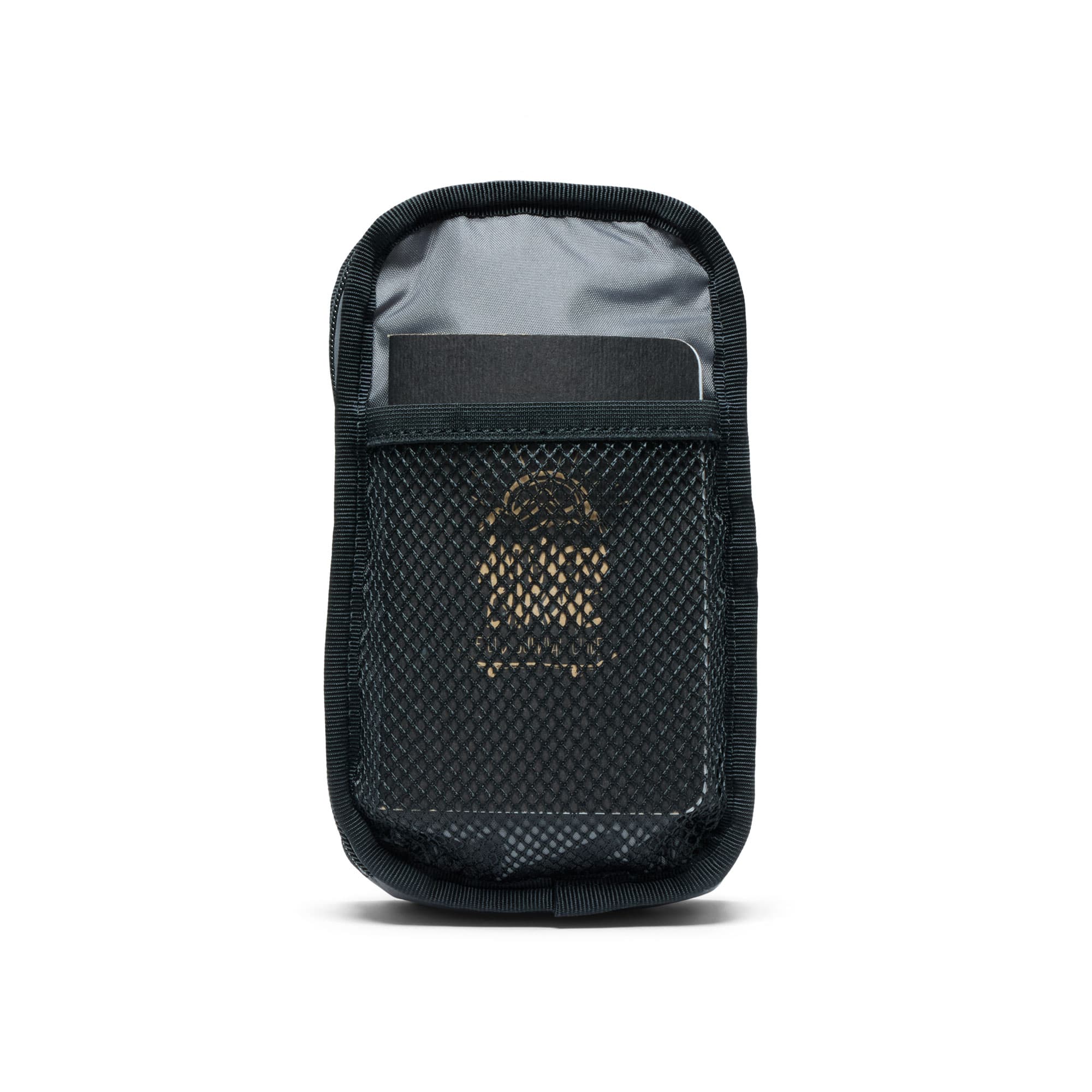 Logan pouch inside view of main mesh pocket