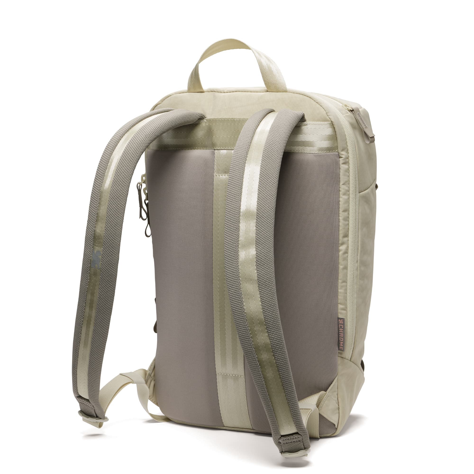 Camden backpack in sandstone back view #color_sandstone