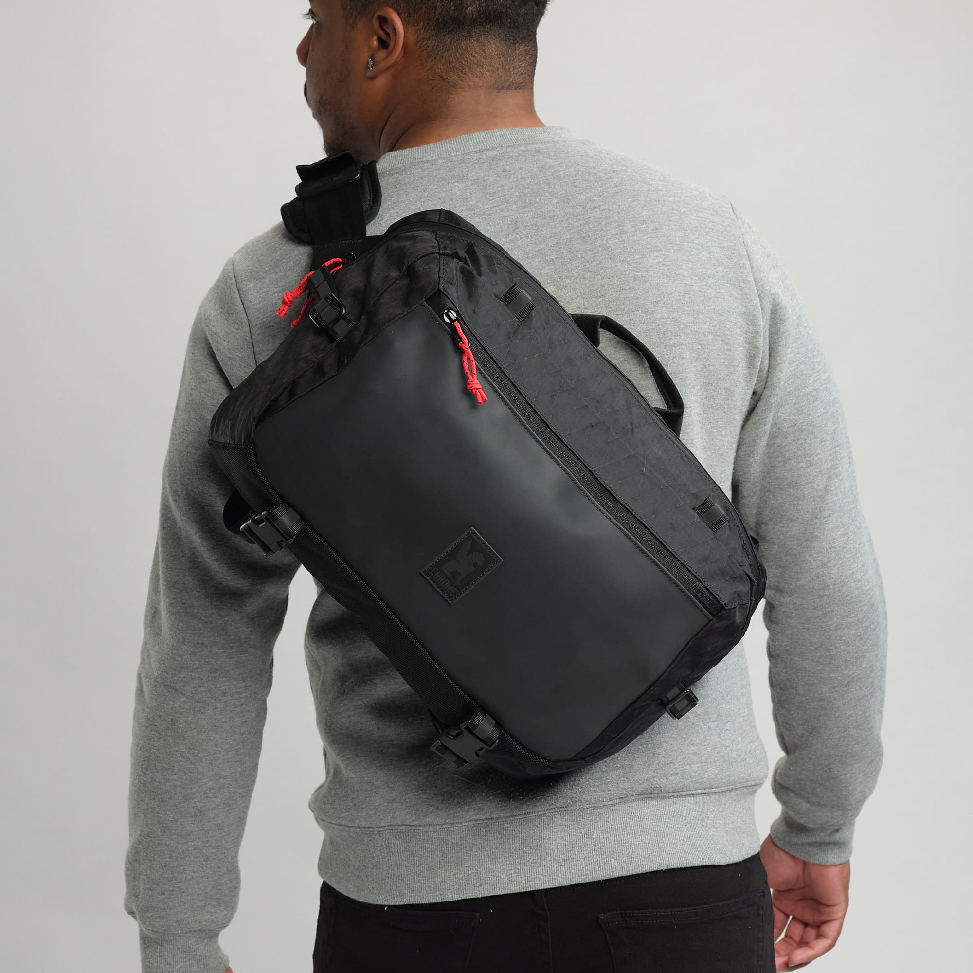 Kadet max Slide in black xrf worn by a man