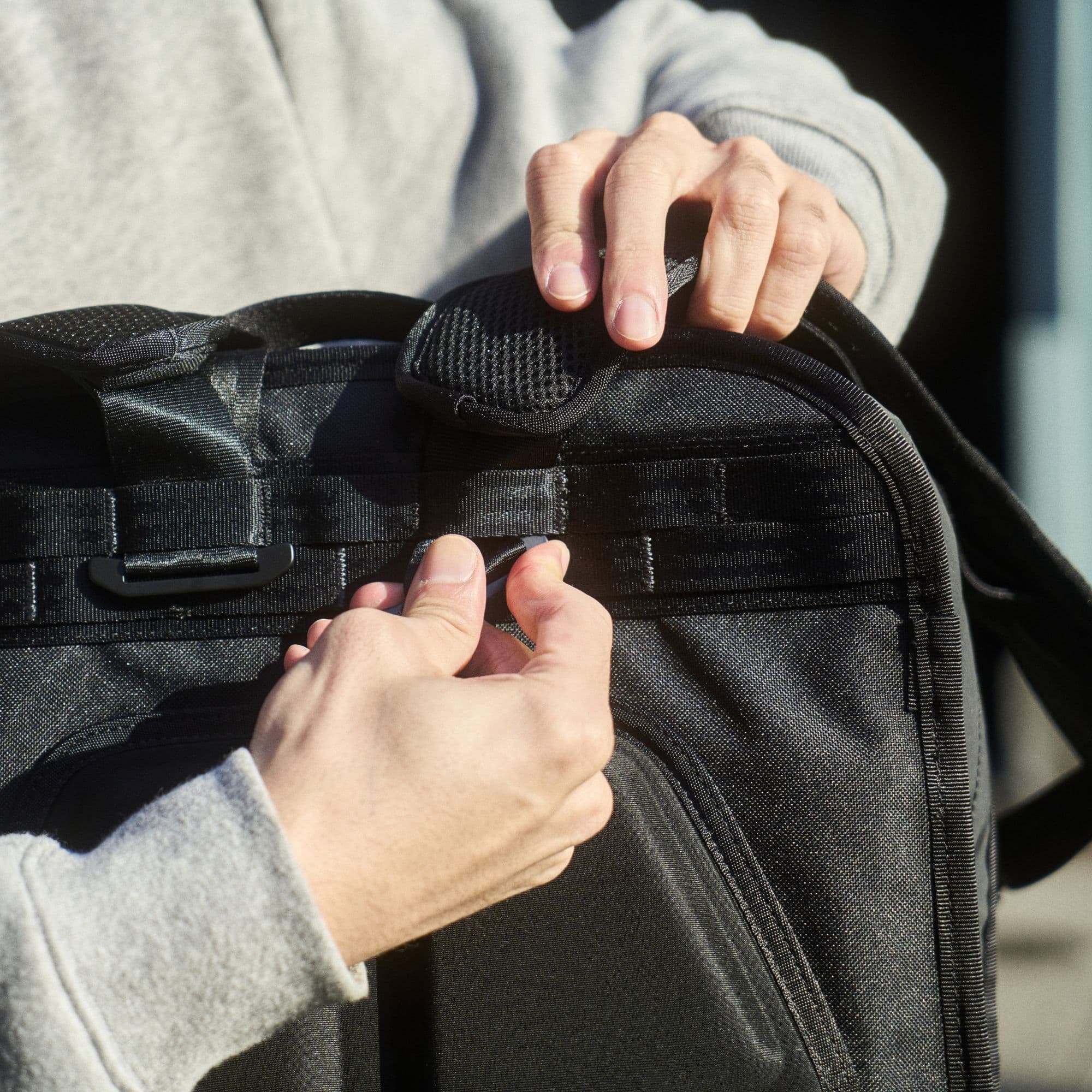 The T-Lock system in use on the Cohesive 38L Pack