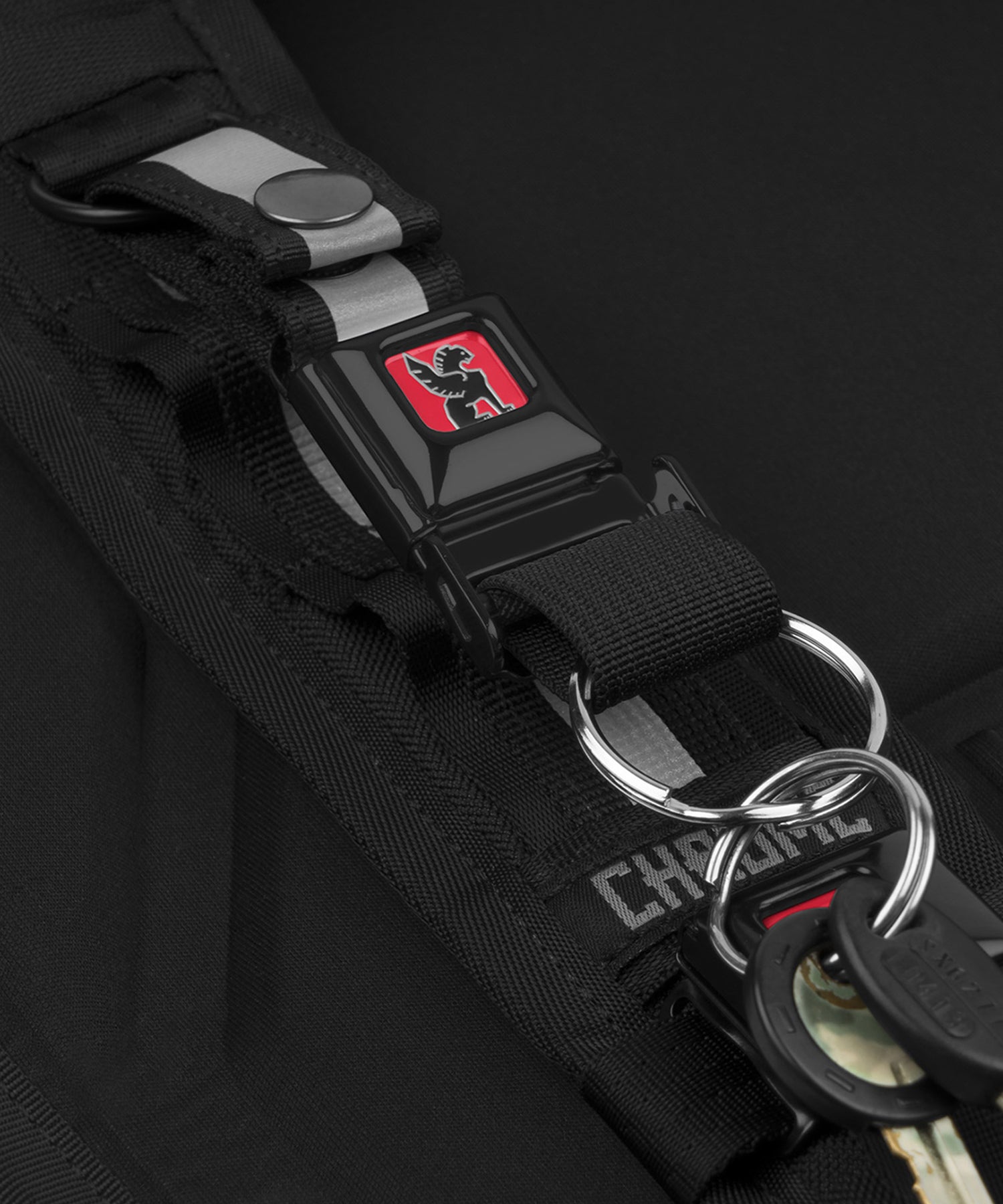 Chrome buckle Keychain linking to all accessories