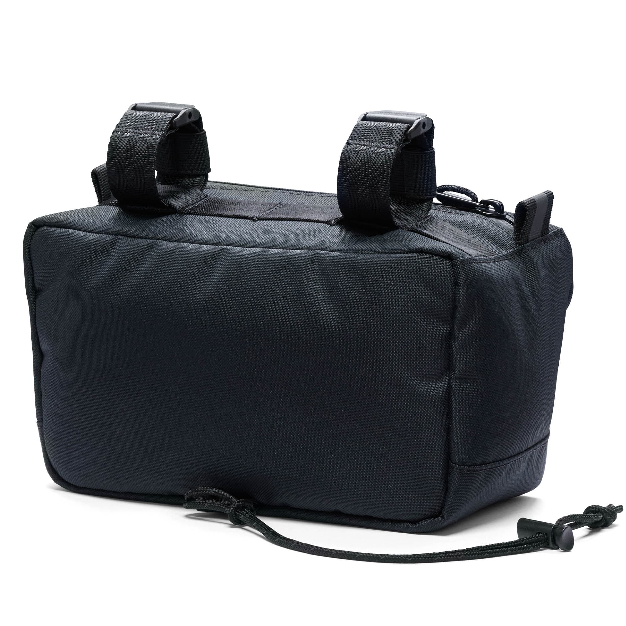 Holman Handlebar Bag in black back view #color_black