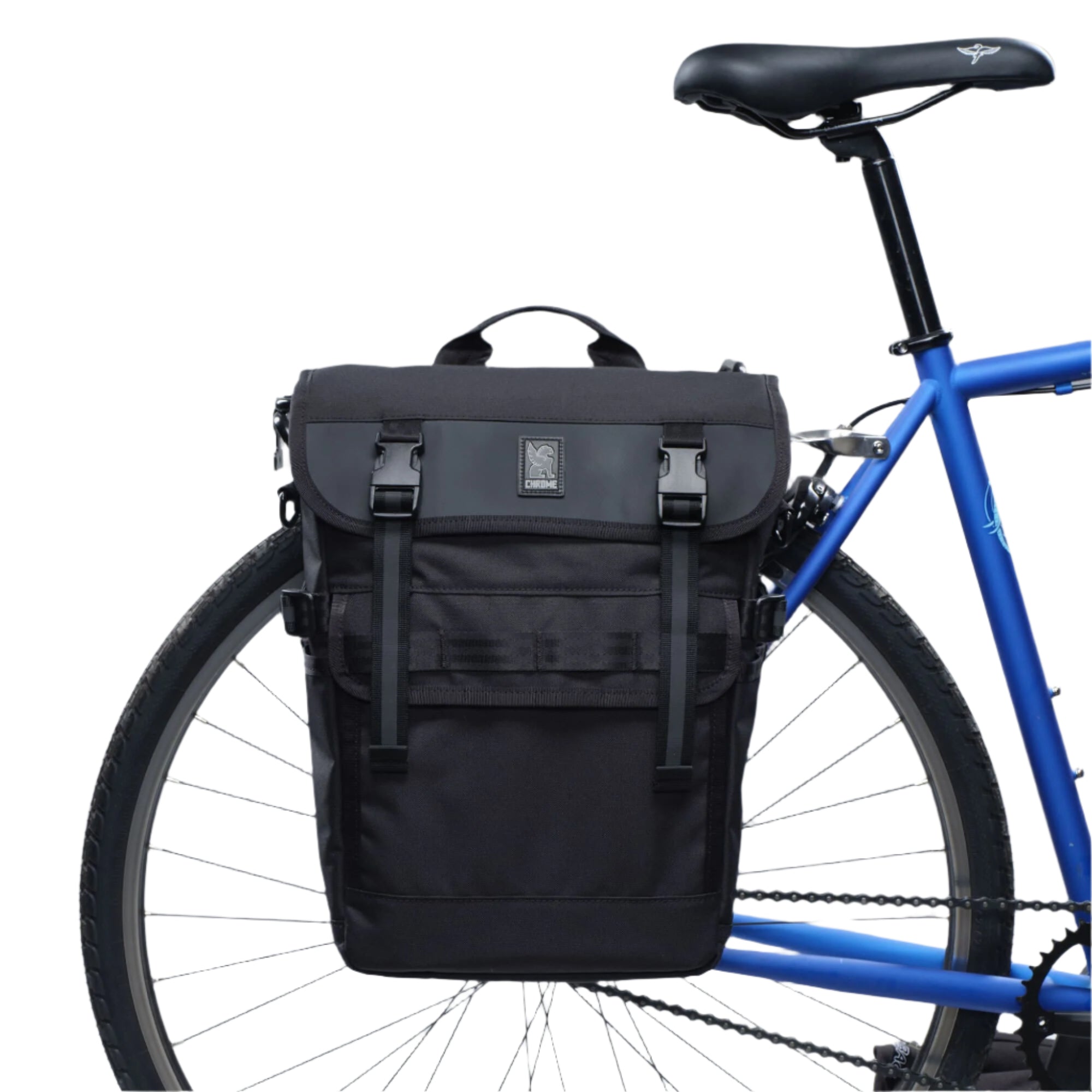 Holman Pannier on a bike