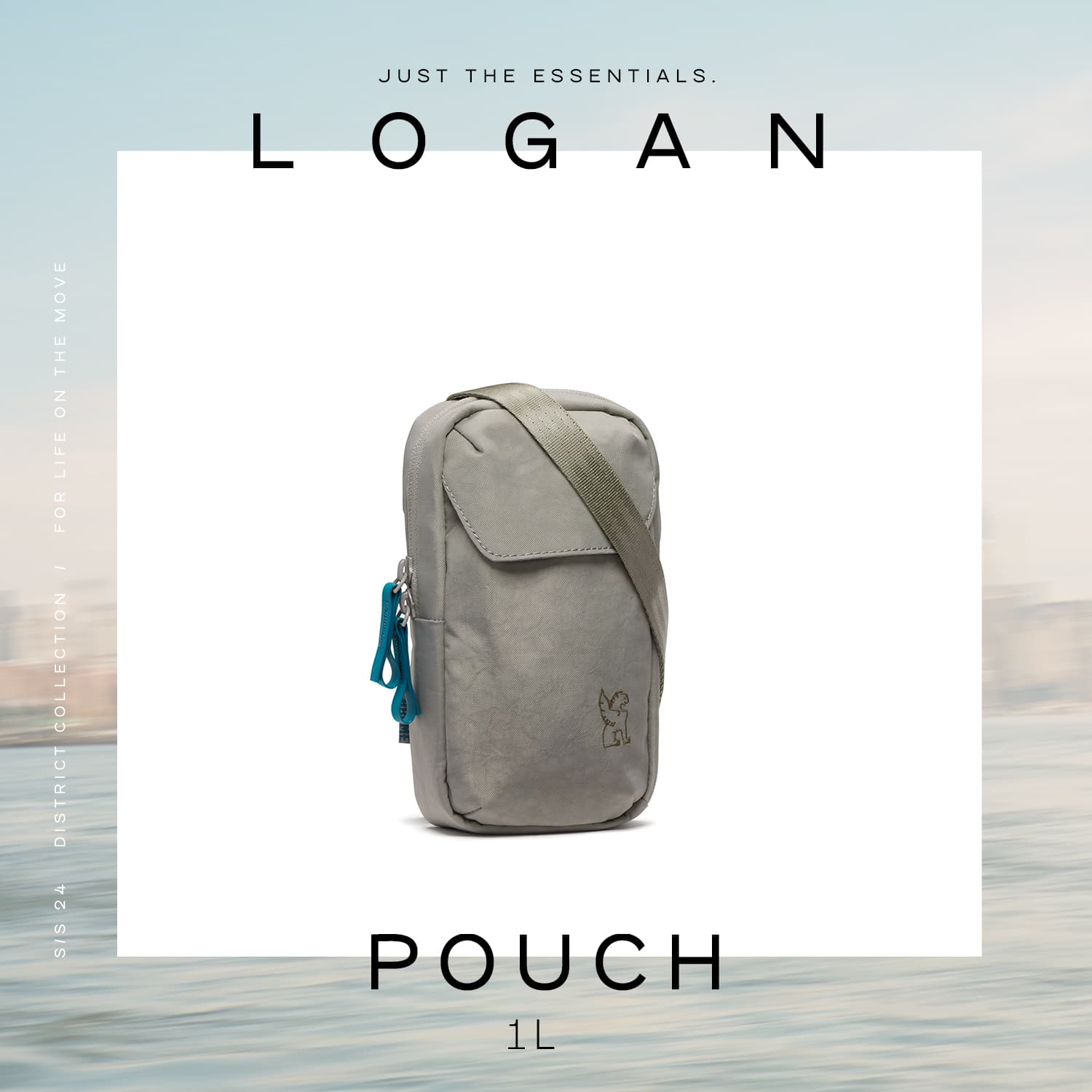 Logan Pouch in sage from the district collection
