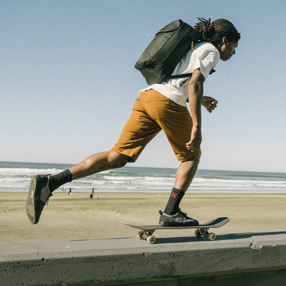 Union Short in Monks robe worn by a guy skateboarding