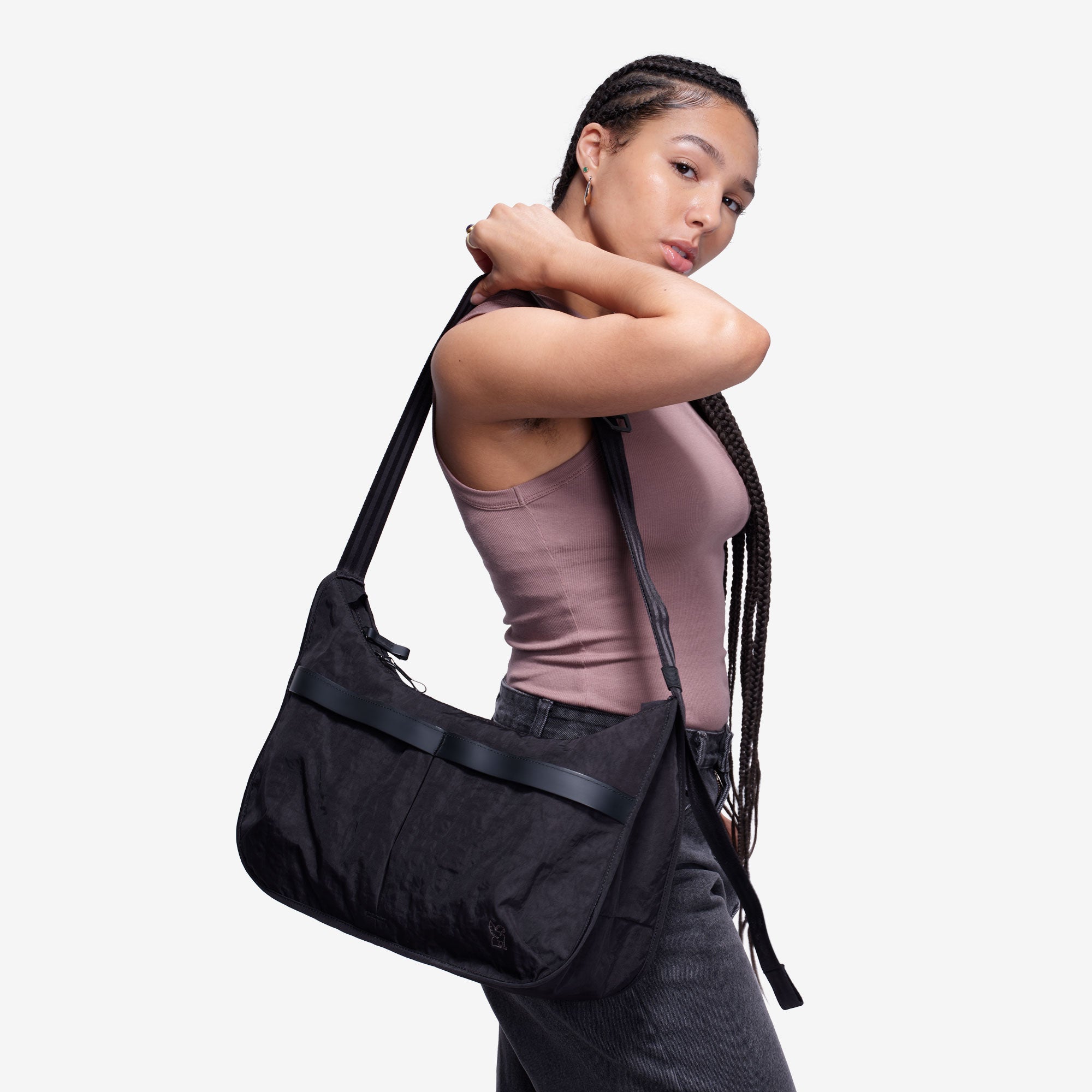 Yoyogi on a woman holding it on her shoulder