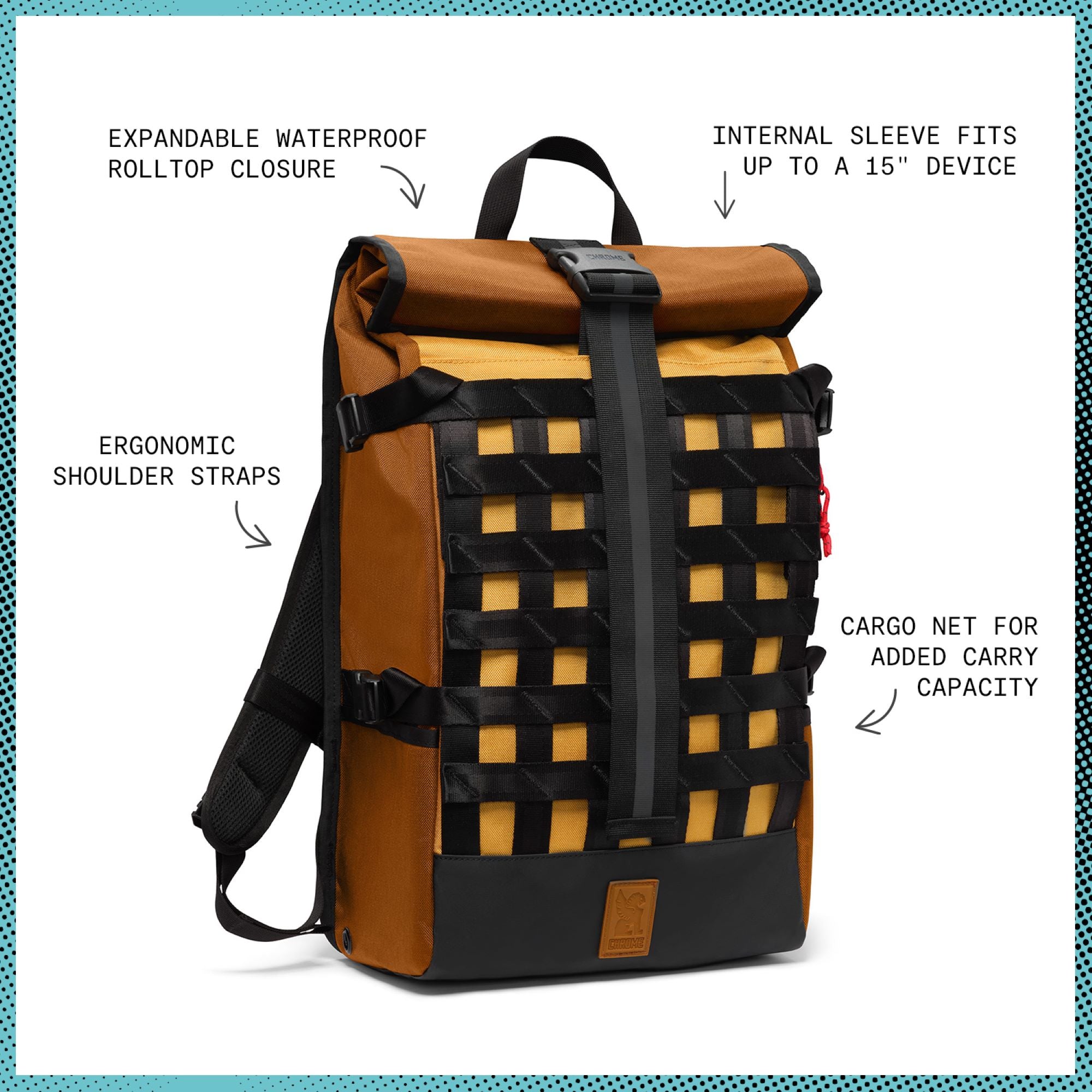 Barrage Cargo Backpack features