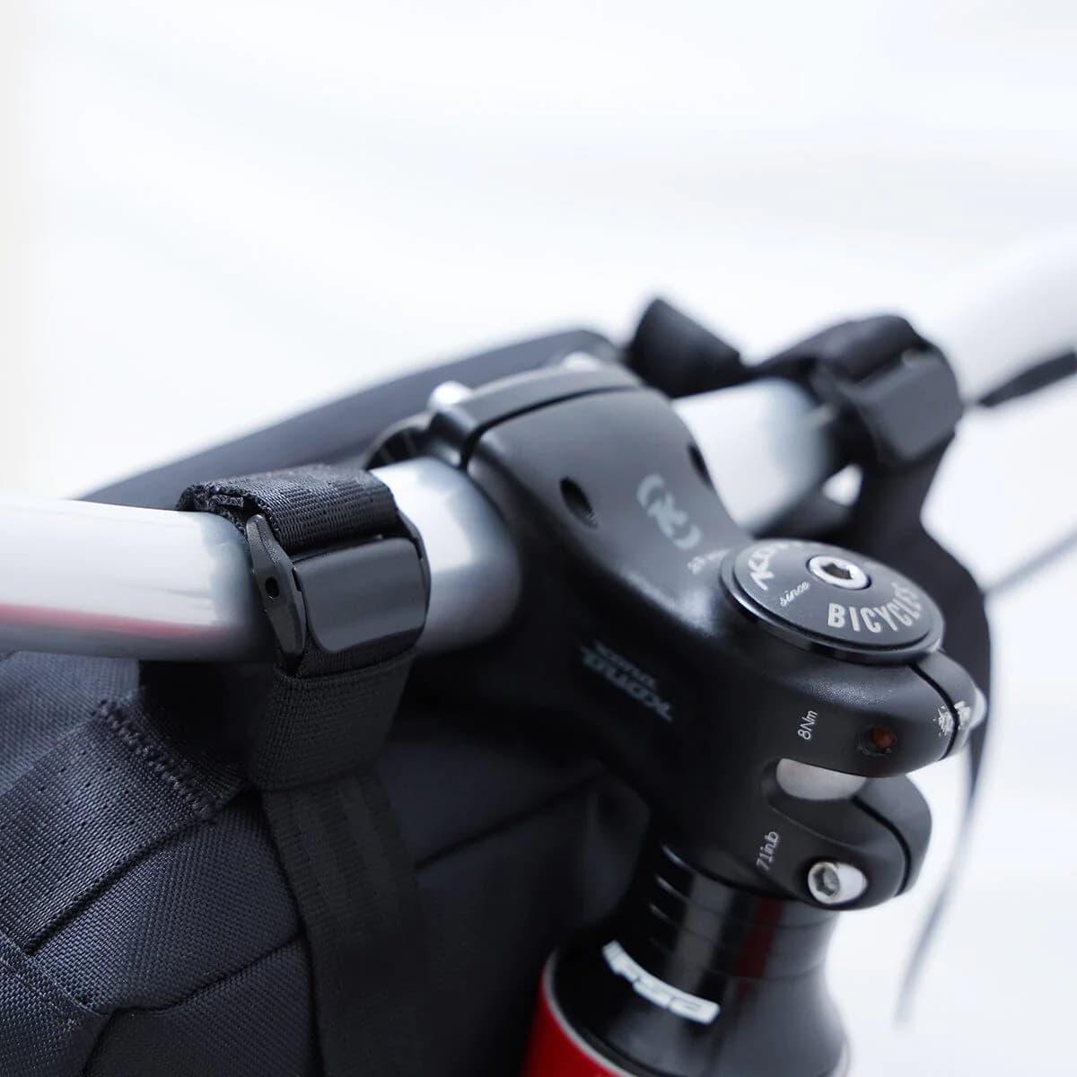 Holman Handlebar Bag attached to bike handlebars