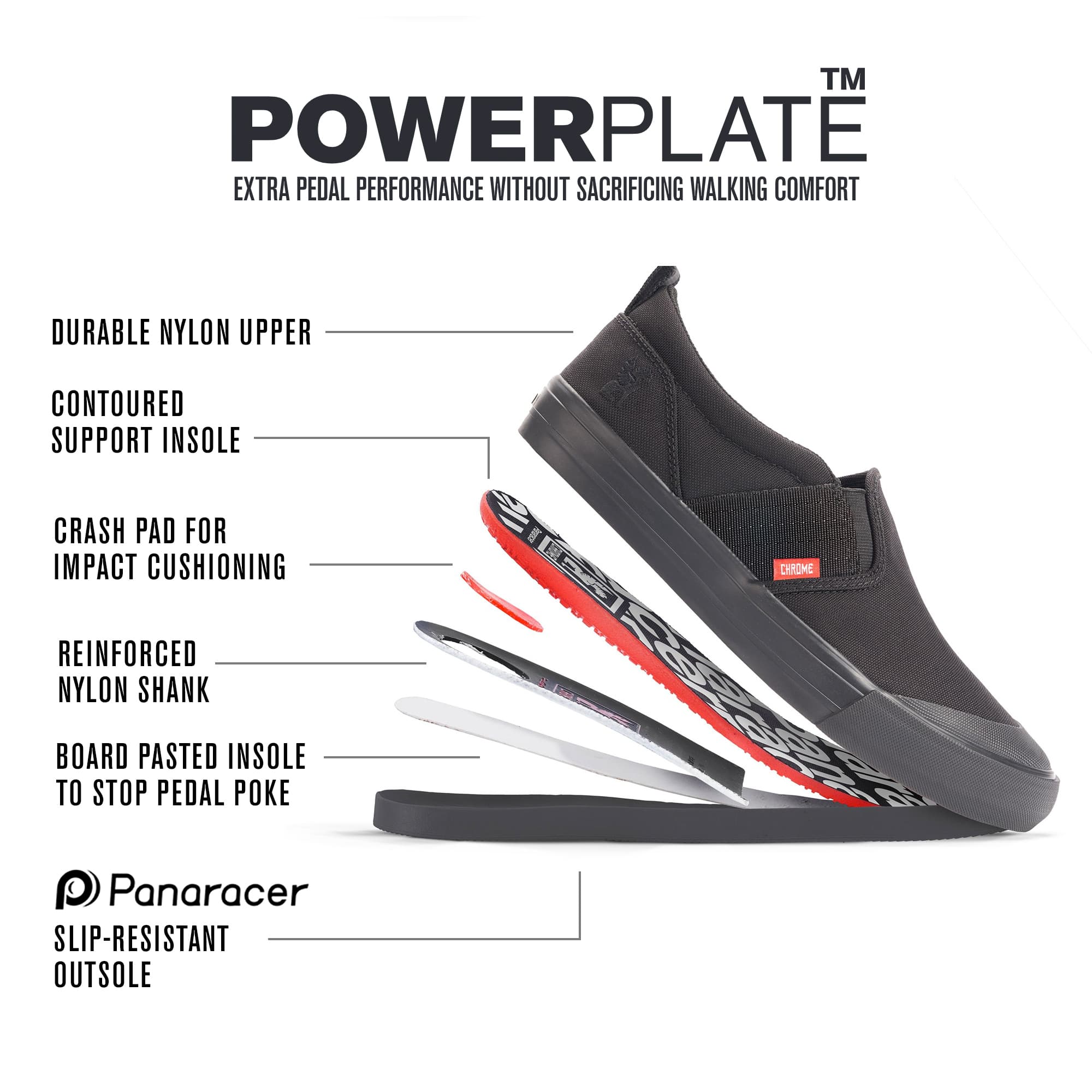 Dima 3.0 Slip-On Sneaker in black powerplate detail #color_night