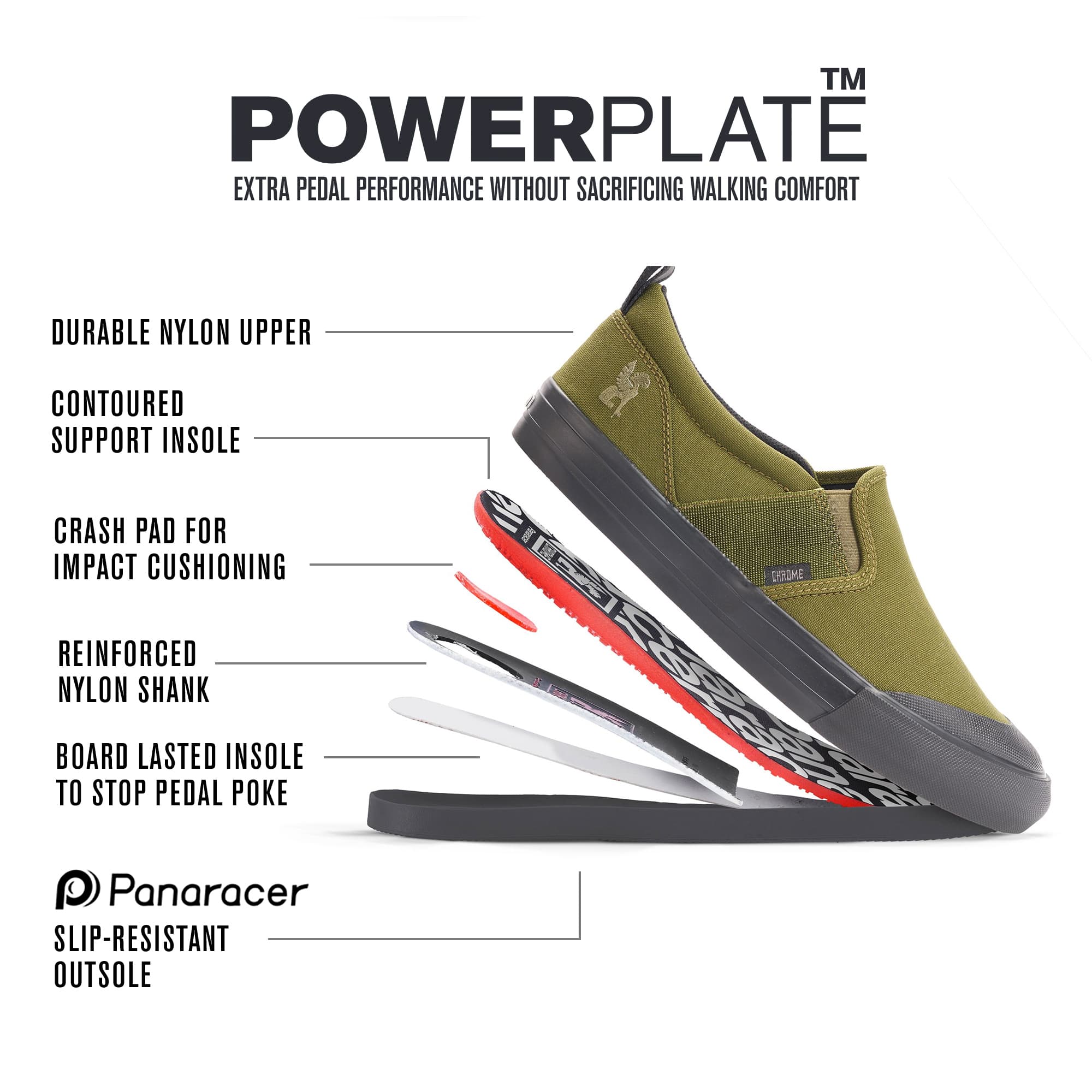 Dima 3.0 Slip-On Sneaker in green powerplate detail #color_olive leaf