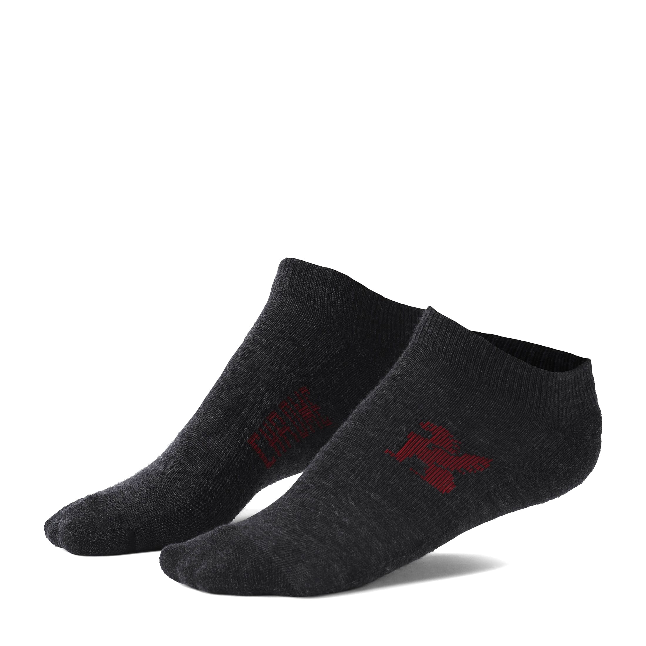 No Show Merino Wool Socks in dark grey #color_charcoal