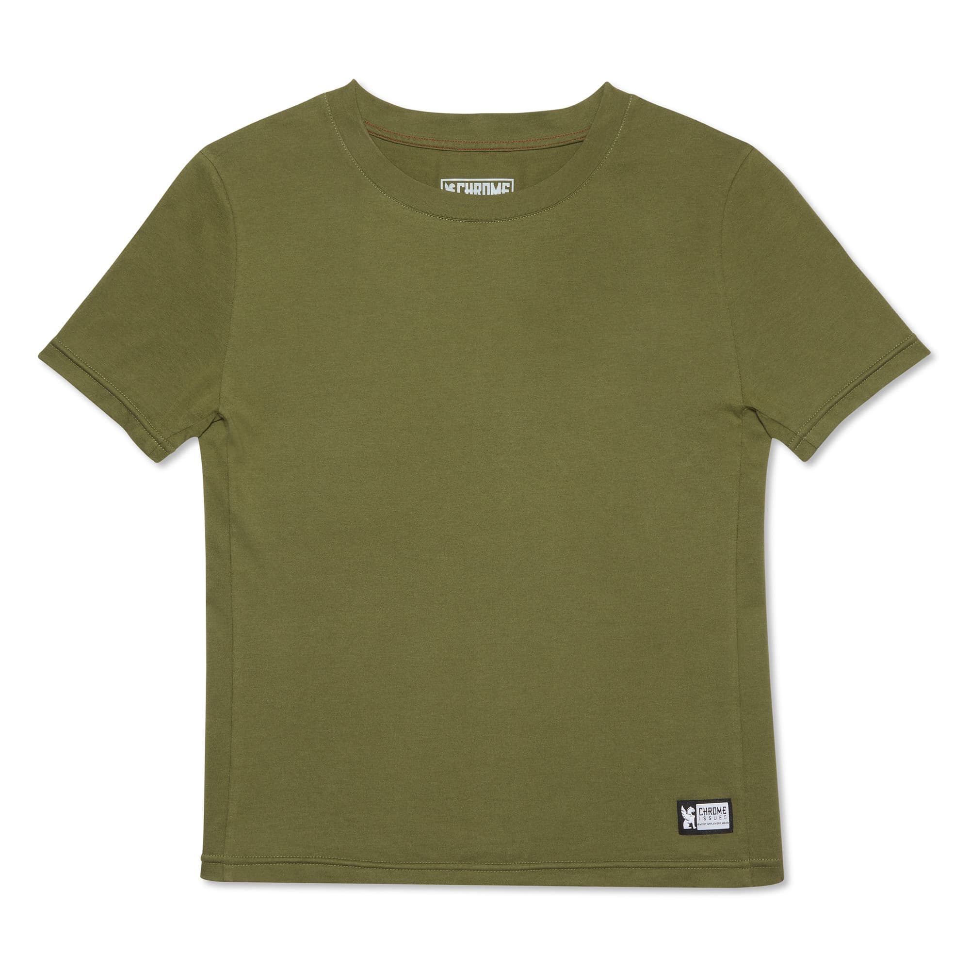 Women's Chrome basic T-Shirt green short sleeve #color_olive branch