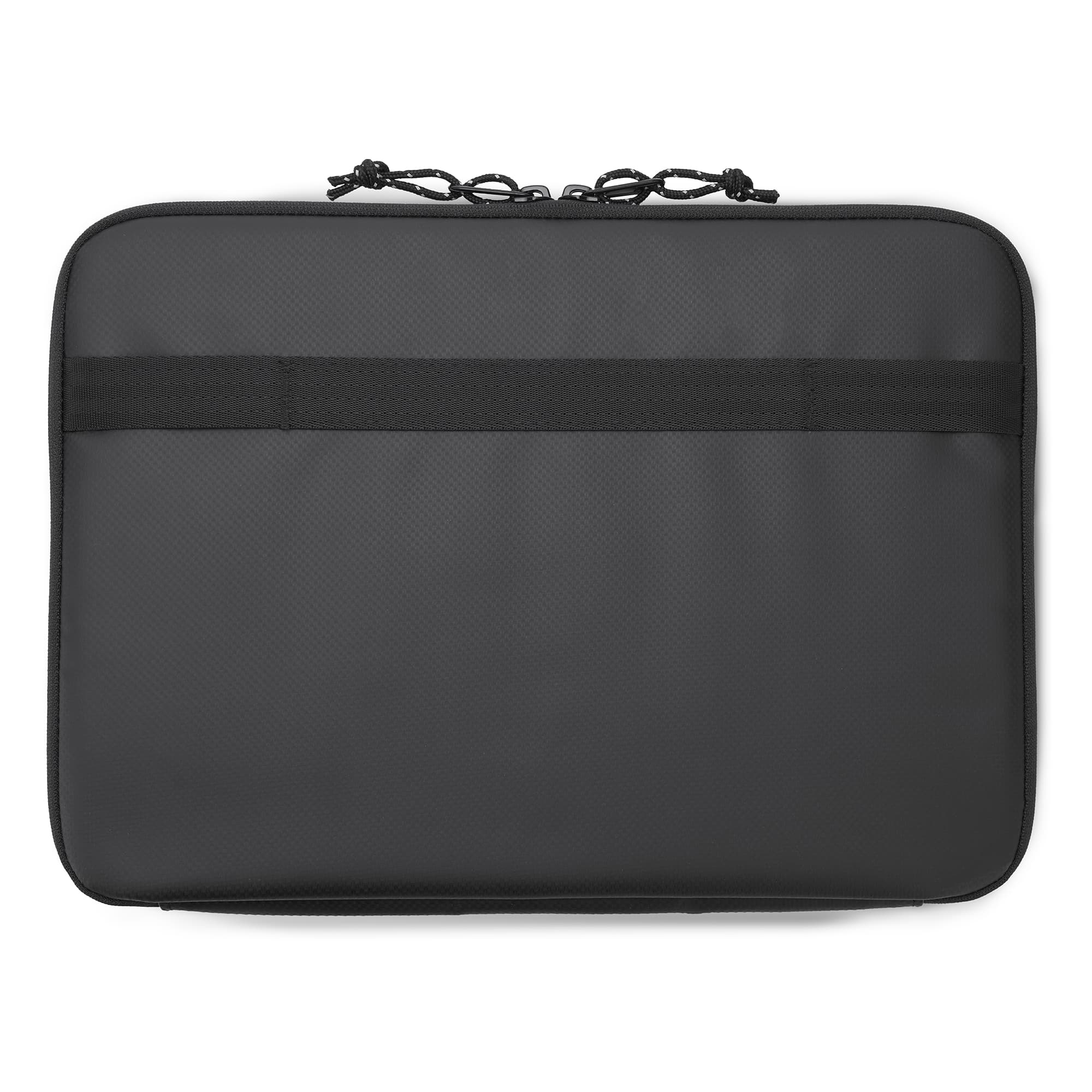 Padded laptop sleeve fits laptops 13 to 14 inches back view
