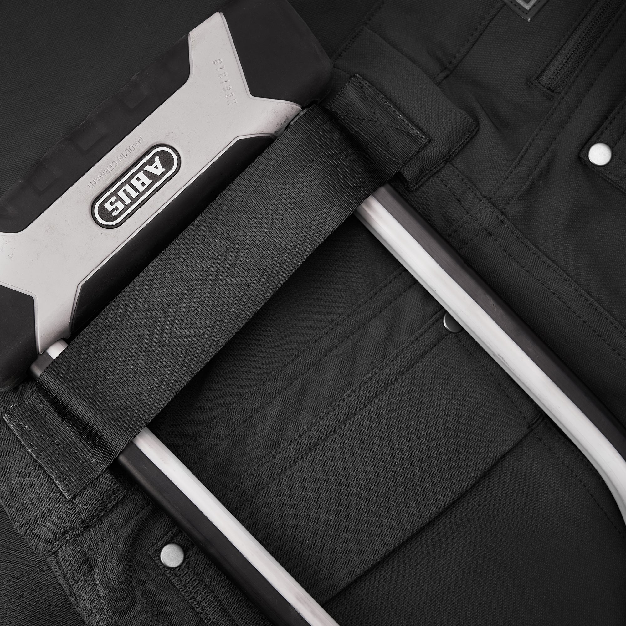 Women's Anza technical short in black shows bike lock holder #color_black