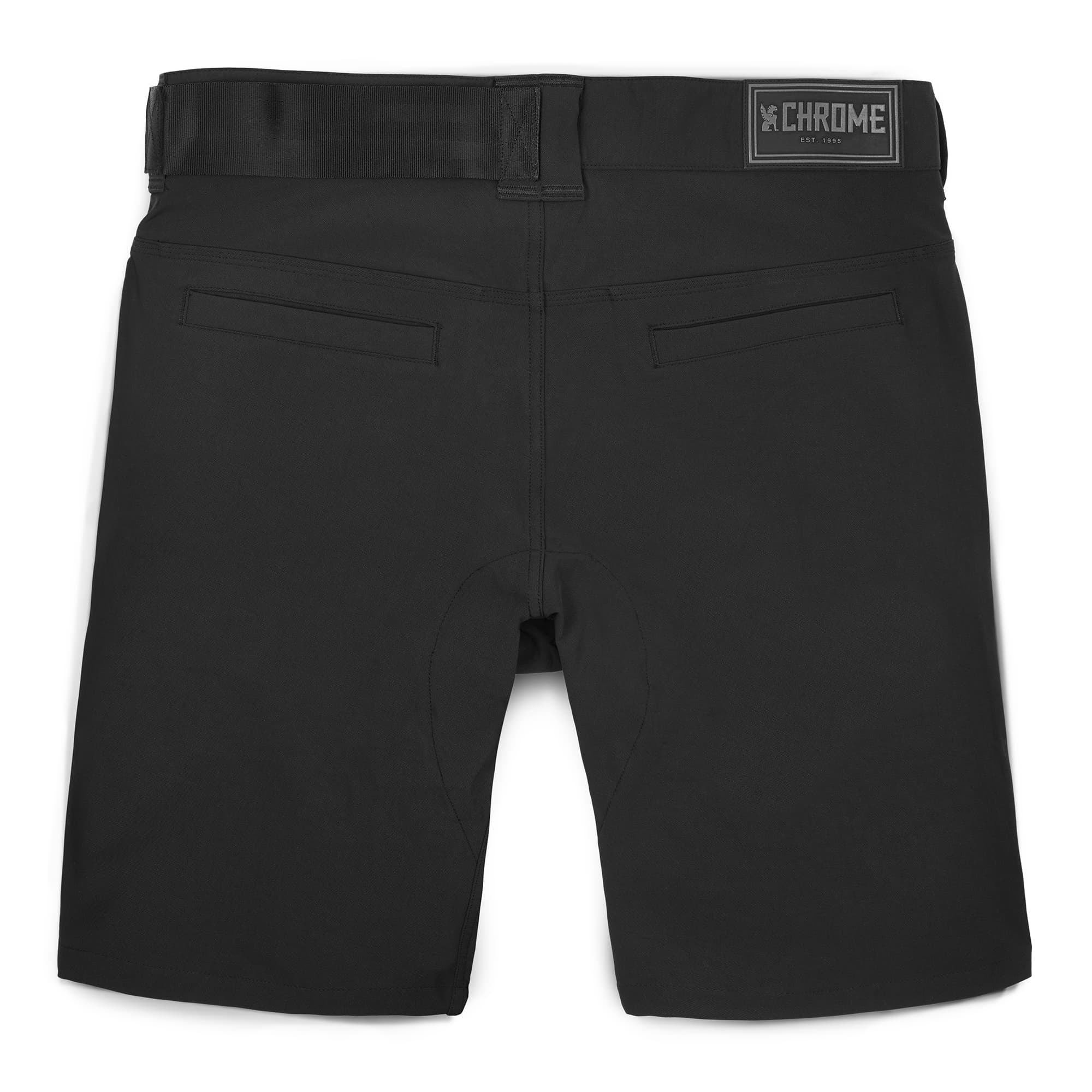 Men's Folsom tech biking Short in black back view #color_black