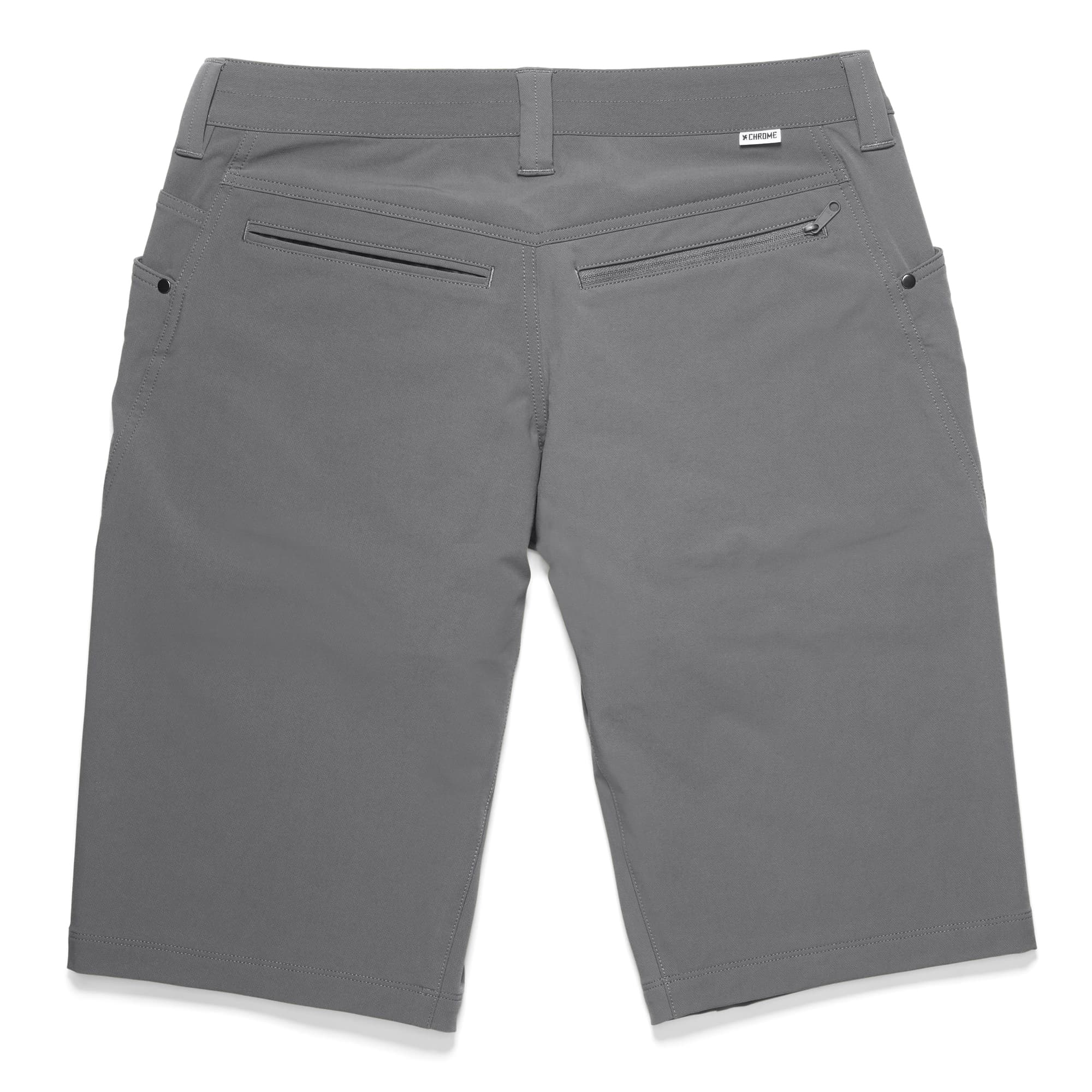 Men's Union Short 14" inseam in grey back view #color_castle rock