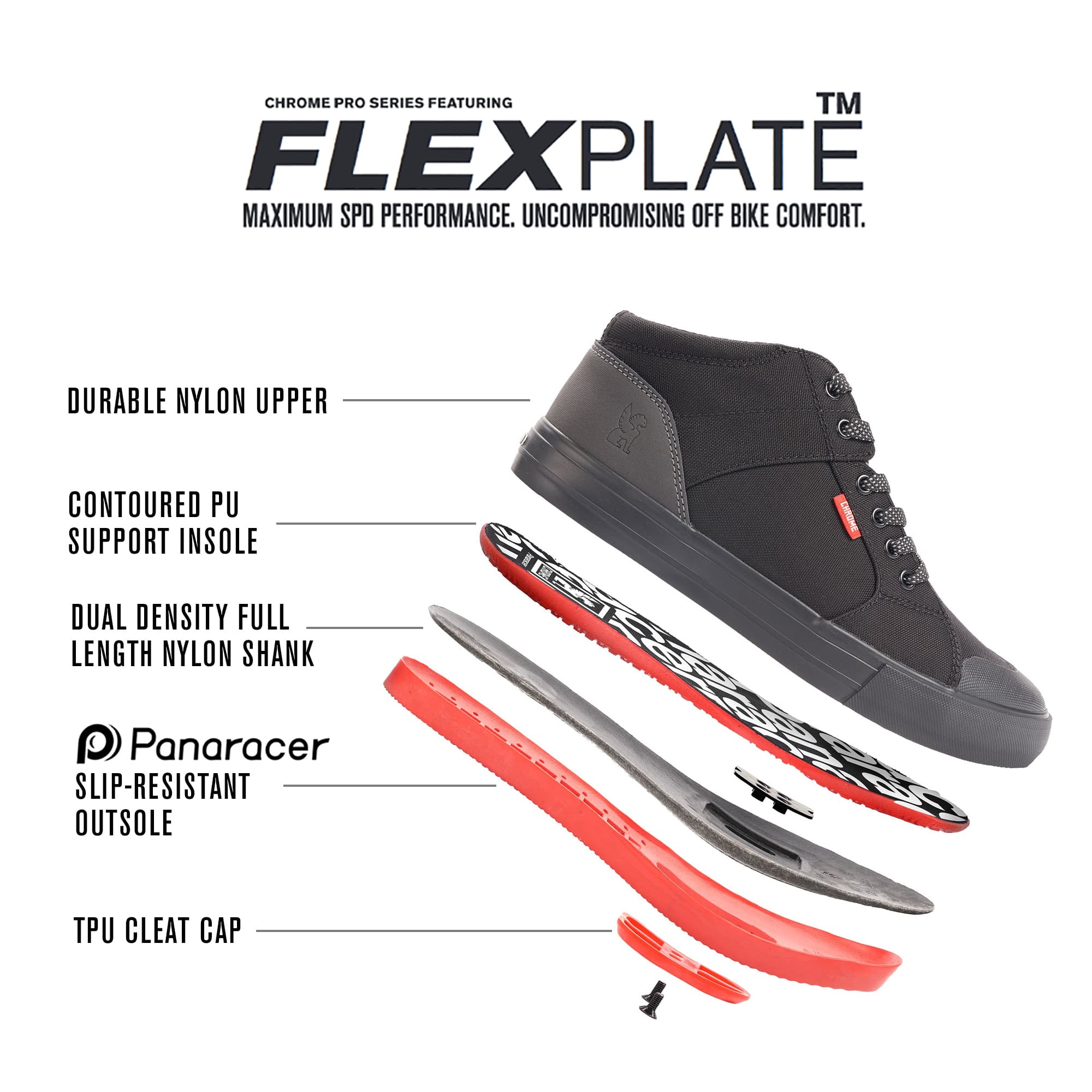 Southside SPD high top sneaker in night flexplate information