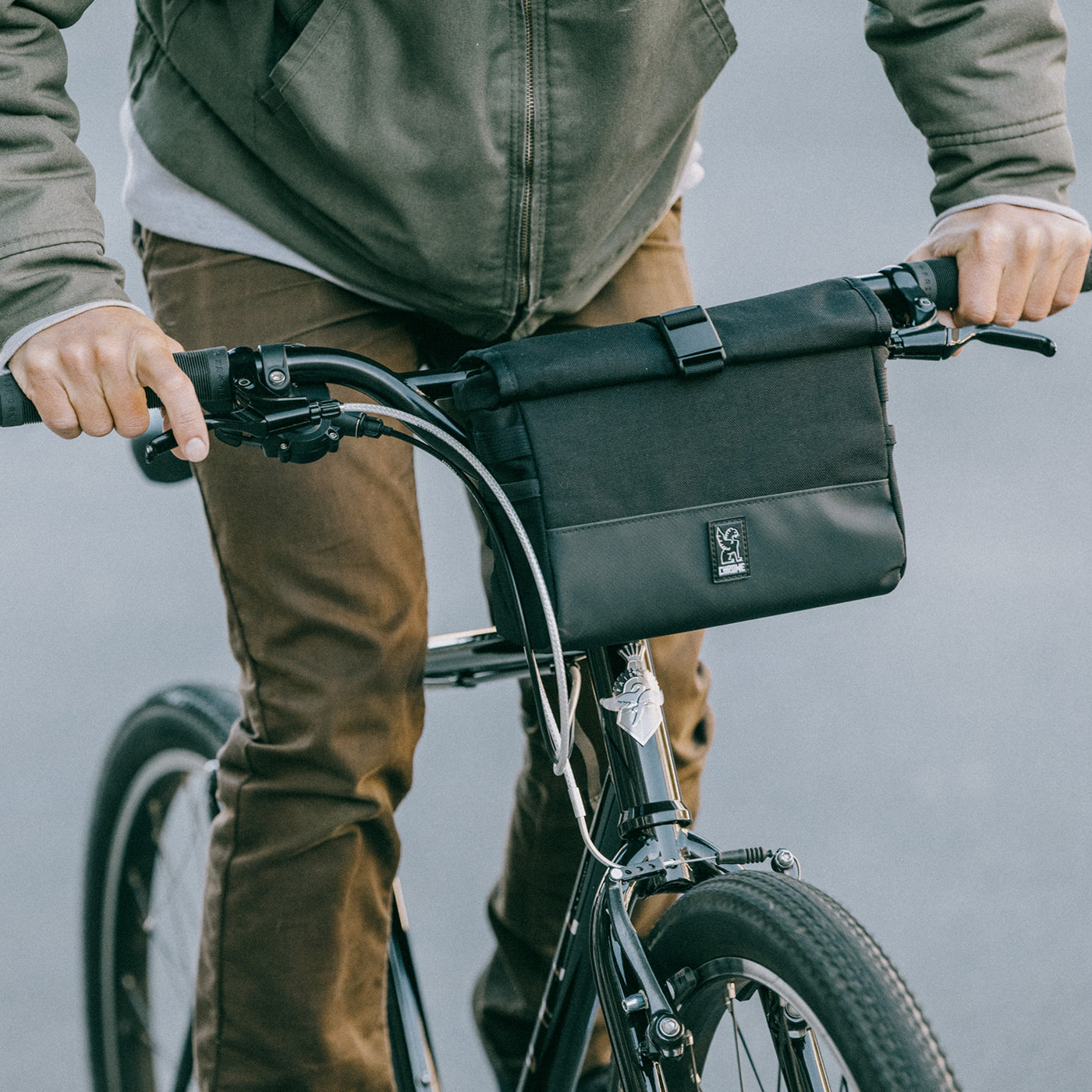 Doubletrack Handlebar Bag on a Super 73 E-bike