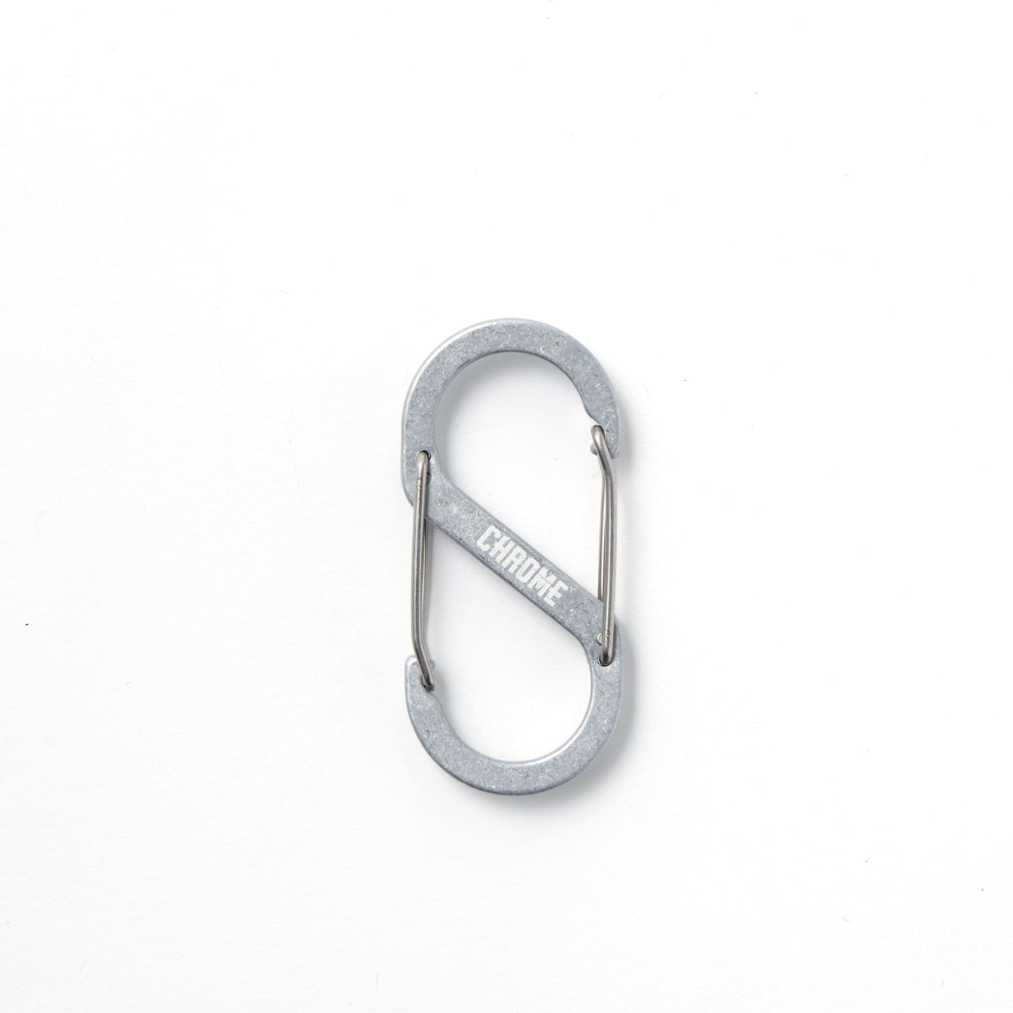 Aluminum S-hook carabiner with Chrome Industries branding #color_raw
