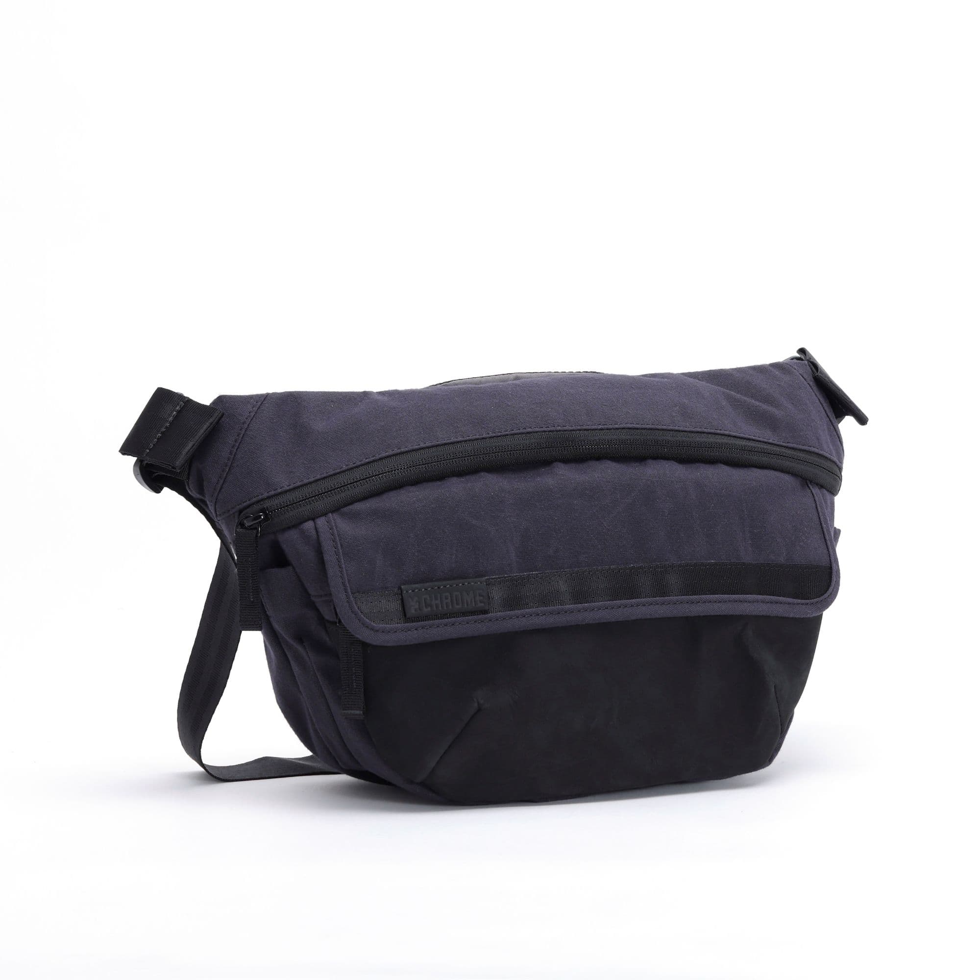 Bot Flap 5L Sling n Black Canvas Leather #color_black canvas leather