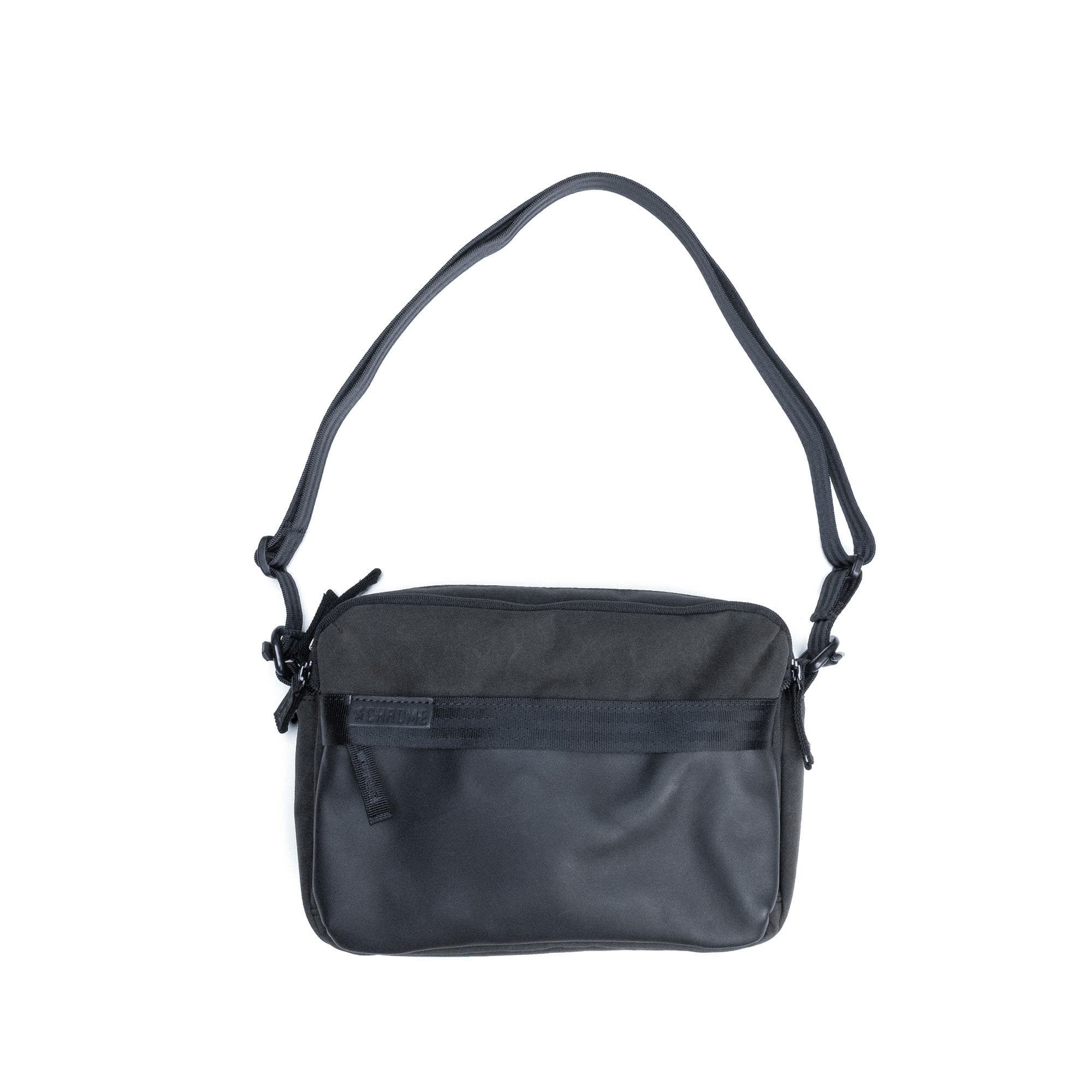 Pac Shoulder 3L Pouch in Black Canvas Leather #color_black canvas leather